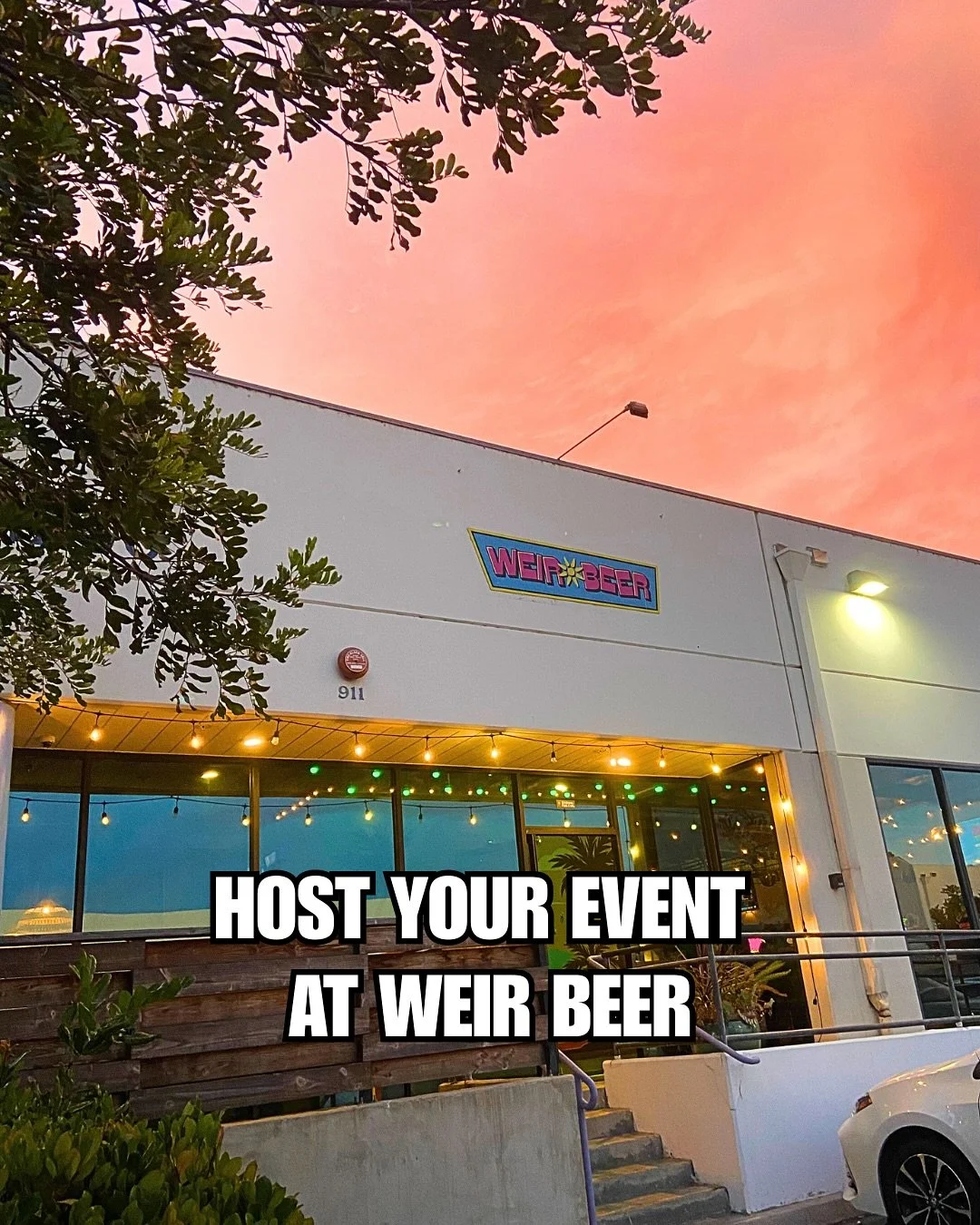 Space? We got it 😍

From birthday parties, wedding celebrations, baby showers or work holiday events- our 6,000 sq ft tasting room and 1200 sq ft patio offers plenty of space to fit your group needs! 

Email info@weirbeer.com for more info for your 