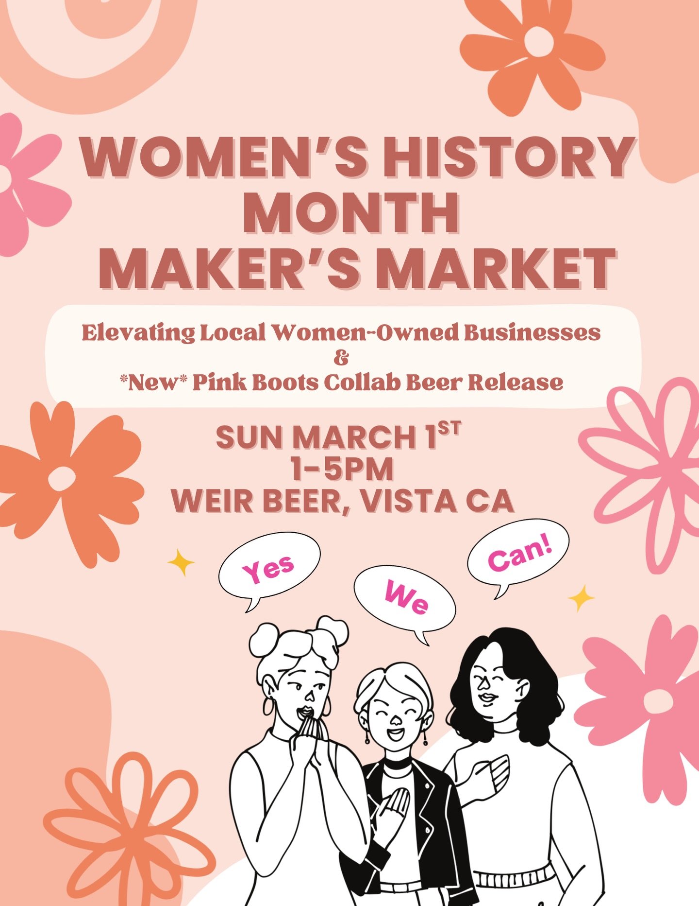 So excited for this Sunday 🍻

Join us in kicking off women&rsquo;s history month by supporting local women-owned businesses, and trying our brand new wheat beer Sailor Moon 🌙 in collaboration with @pinkbootssandiego 💕

Sunday March 1st
1-5pm 
Weir