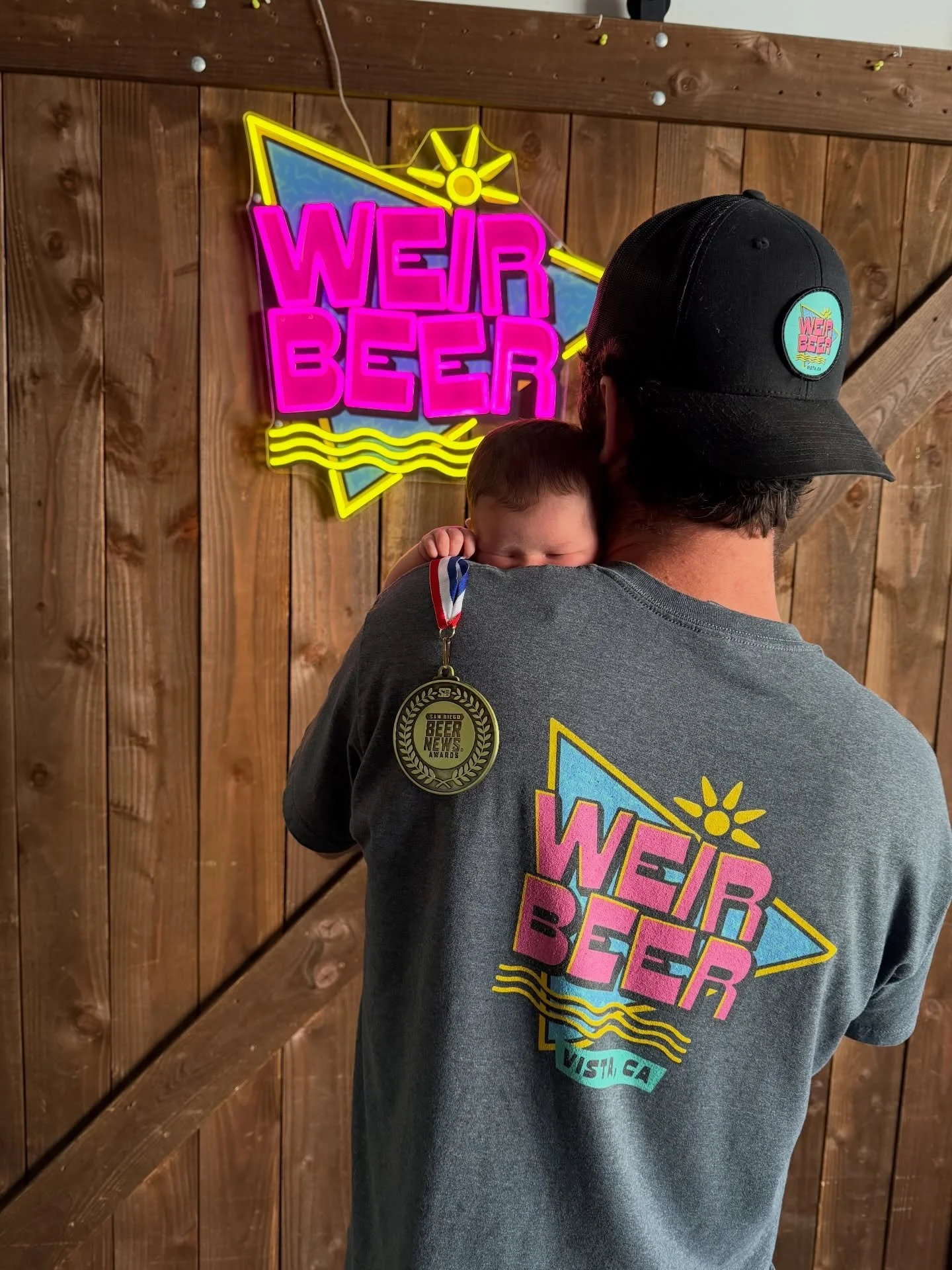 A few new additions to the tasting room 🏅💛

WEIR so excited to welcome our newest little Weirdo to the team! Born the same day as the @sdbeernews awards, while our team was accepting another gold medal for our niche IPA I Don&rsquo;t Get Angry When