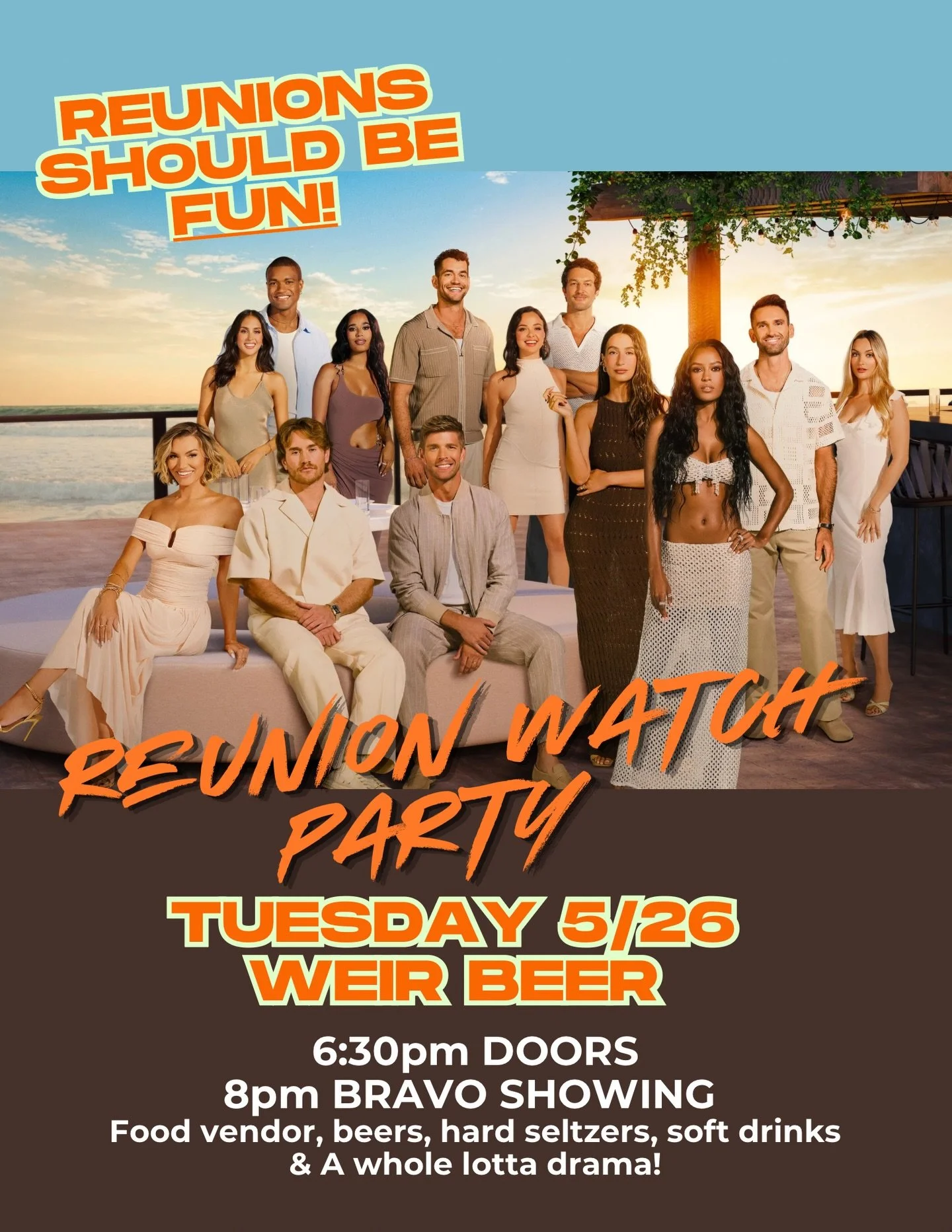 Reunions 👏 should 👏 be 👏 fun 👏 

Join us as we watch the scamanda drama unfold for the season 10 Summer House reunion in the tasting room this Tuesday May 26th!! Tag who you&rsquo;re dragging with you below 👇

#vista #northcounty #summerhousebra
