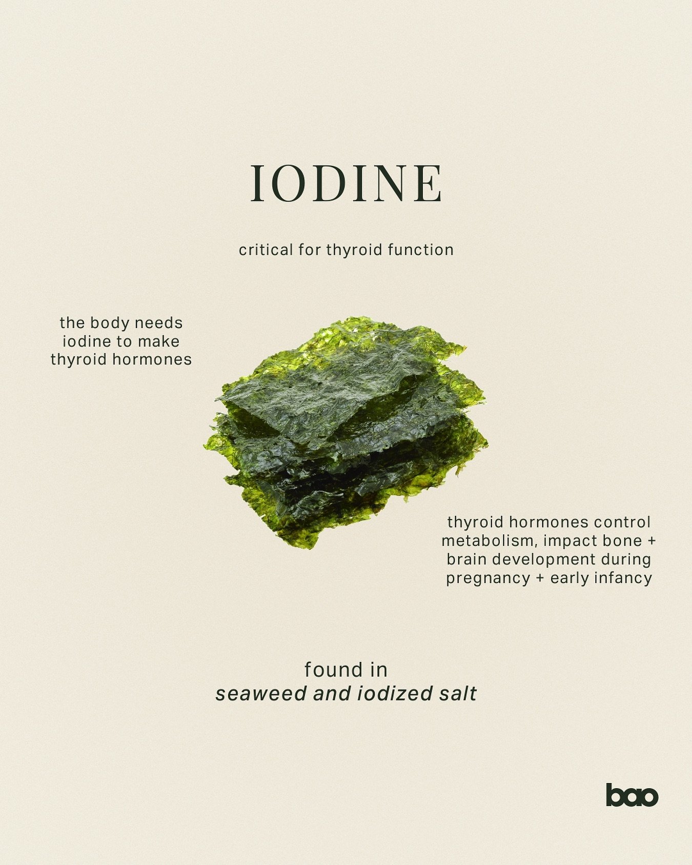 todays mineral, iodine! it&rsquo;s biggest role? thyroid health!