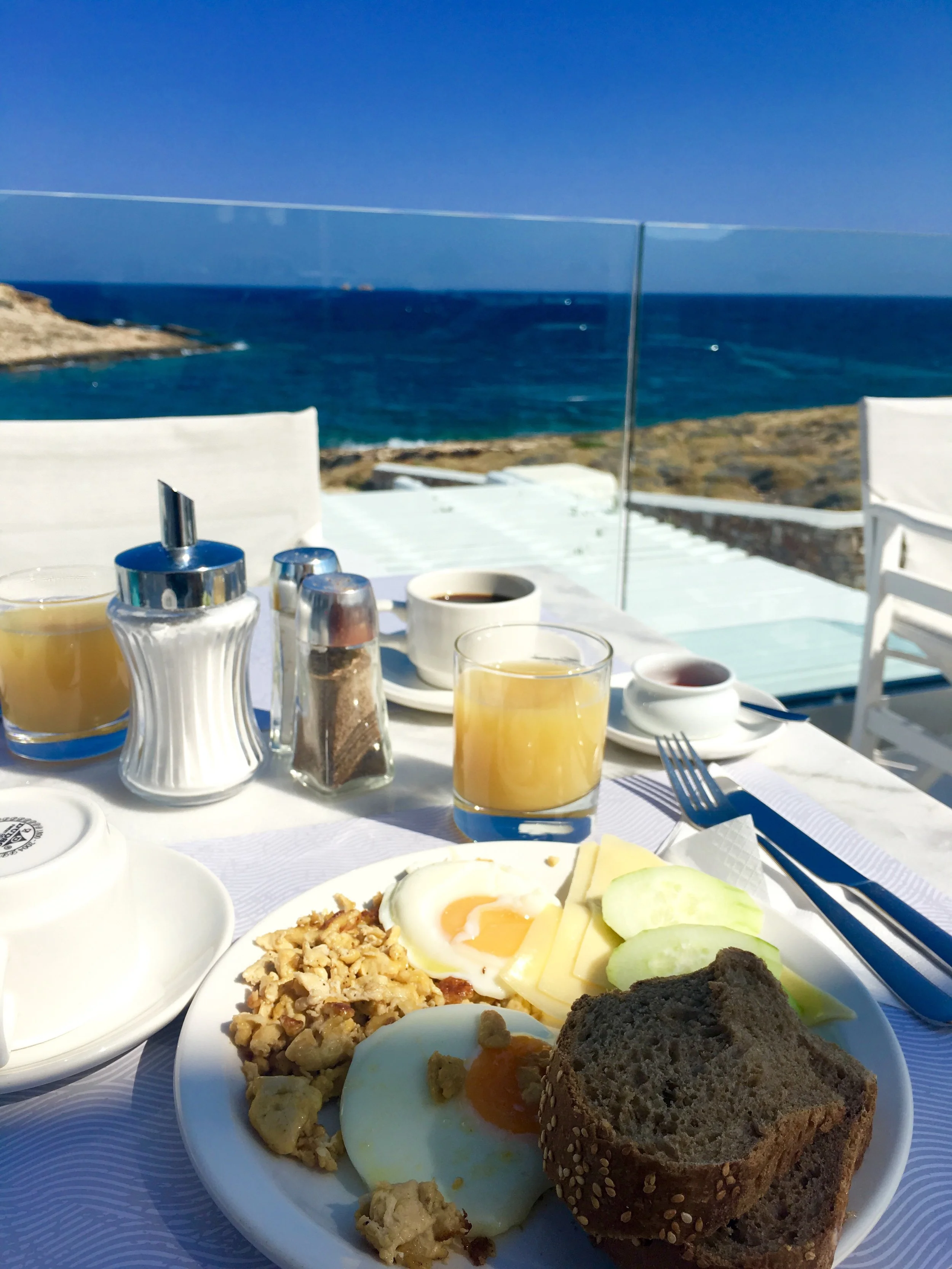 breakfast buffet with heavenly view