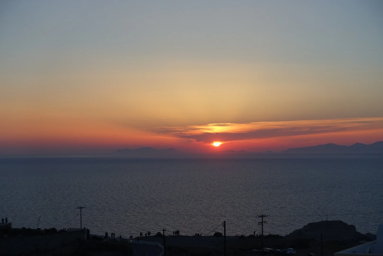 sunset in oia