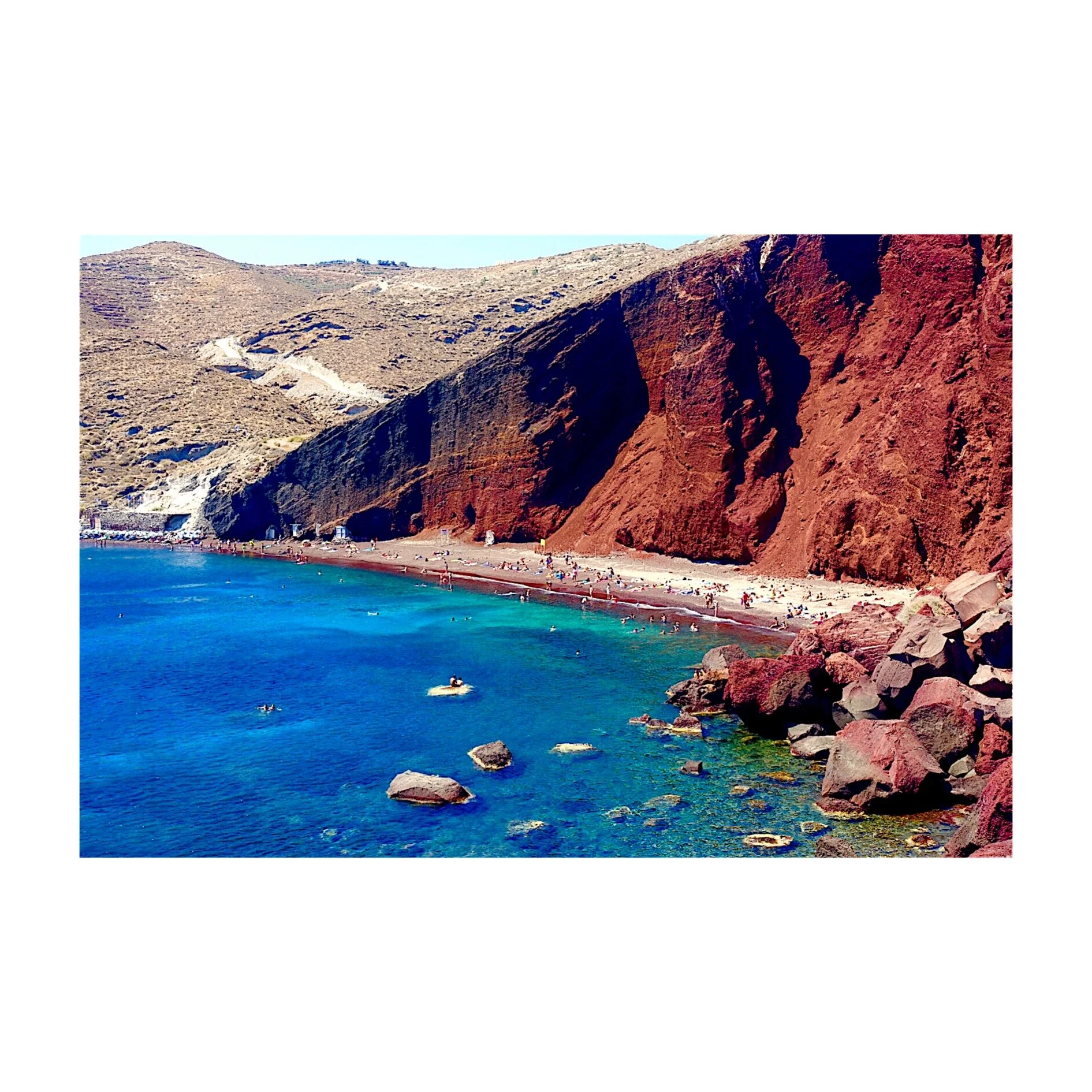 red sand beach