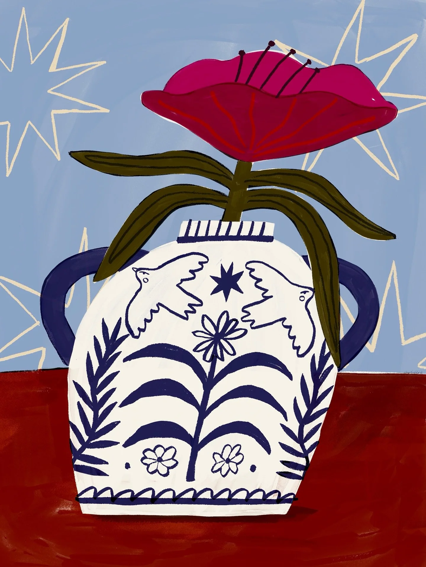 ✷ DAY 8: Leaf ✷ Although this prompt is so versatile, I was really stumped on what to create. So naturally, I drew a vase that would make your grandma proud. 🌸🌿  #peachtober2025 #peachtoberleaf  #peachtober25 #peachtober25leaf #peachtober @peachtob