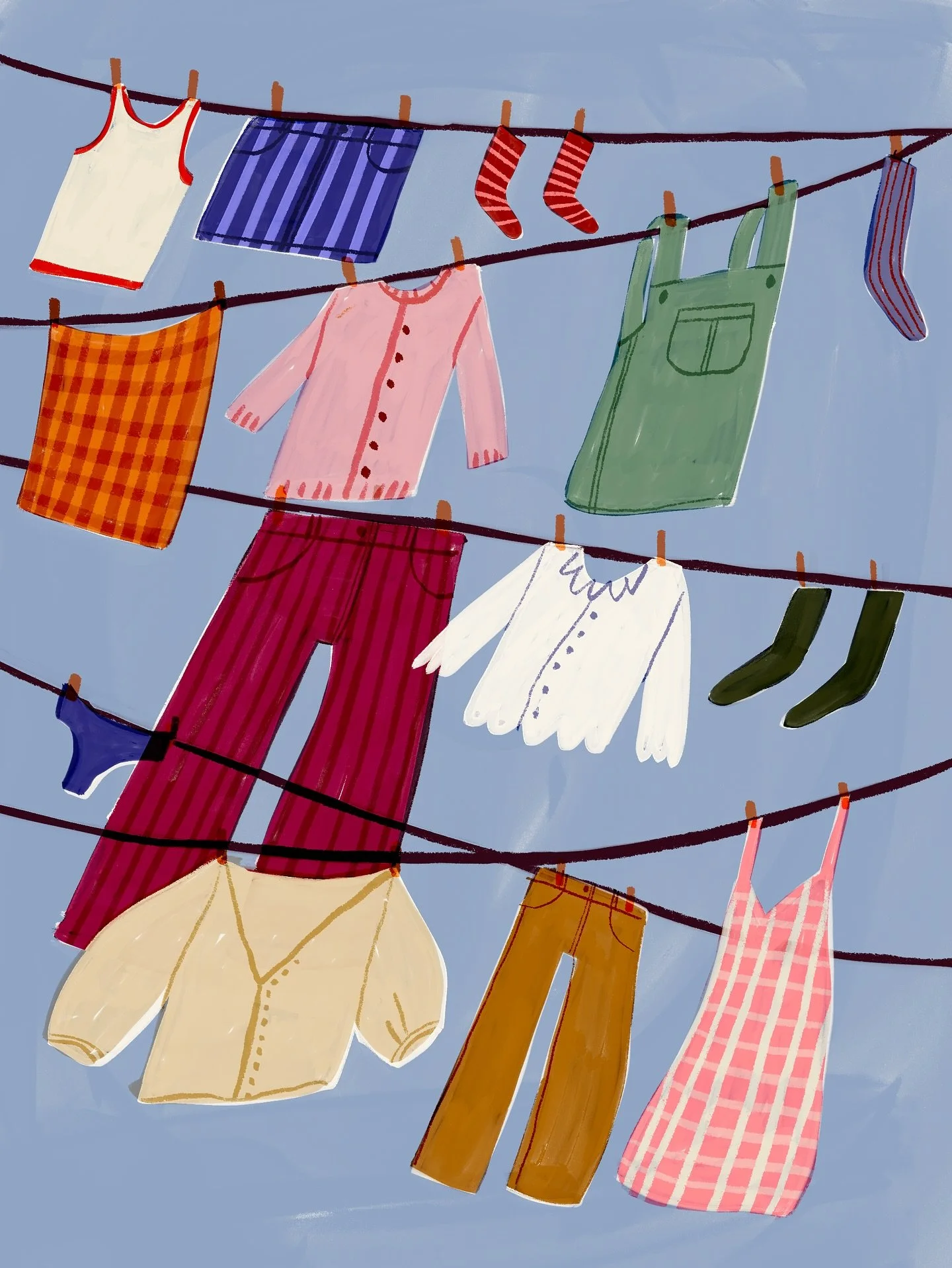 ✷ DAY 9: Rope ✷ Fun fact: In fishing villages like Marken and Volendam, where the sea breeze is almost always present, locals use a double-stranded clothesline called &ldquo;de roop.&rdquo; Instead of using clothespins, the laundry is tucked between 