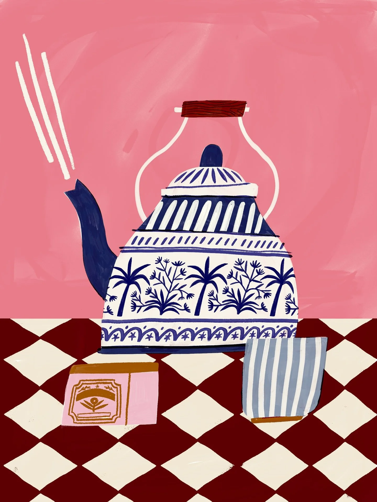 ✷ DAY 17: Whistle ✷ You know it&rsquo;s a good workday when your tea&rsquo;s gone cold at least three times.🙂&zwj;↕️🫖  #peachtober2025 #peachtoberwhistle #peachtober25 #peachtober25whistle #peachtober @peachtober #illustration #procreate