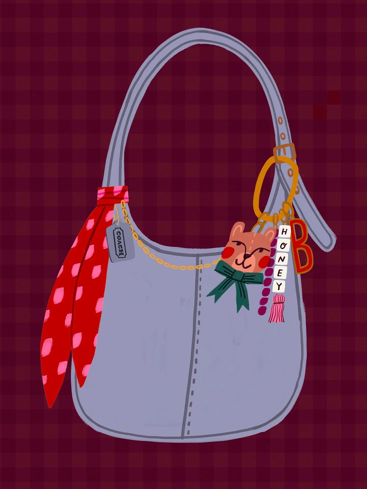 ✷ DAY 26: Bear ✷ I do love me a bagcharm (or two), and if you know me you also know I have a thing for vintage Coach bags. 🙂&zwj;↕️🩷 This model is still high on my list, it&rsquo;s so good!!   #peachtober2025 #peachtoberbear  #peachtober25bear #pea