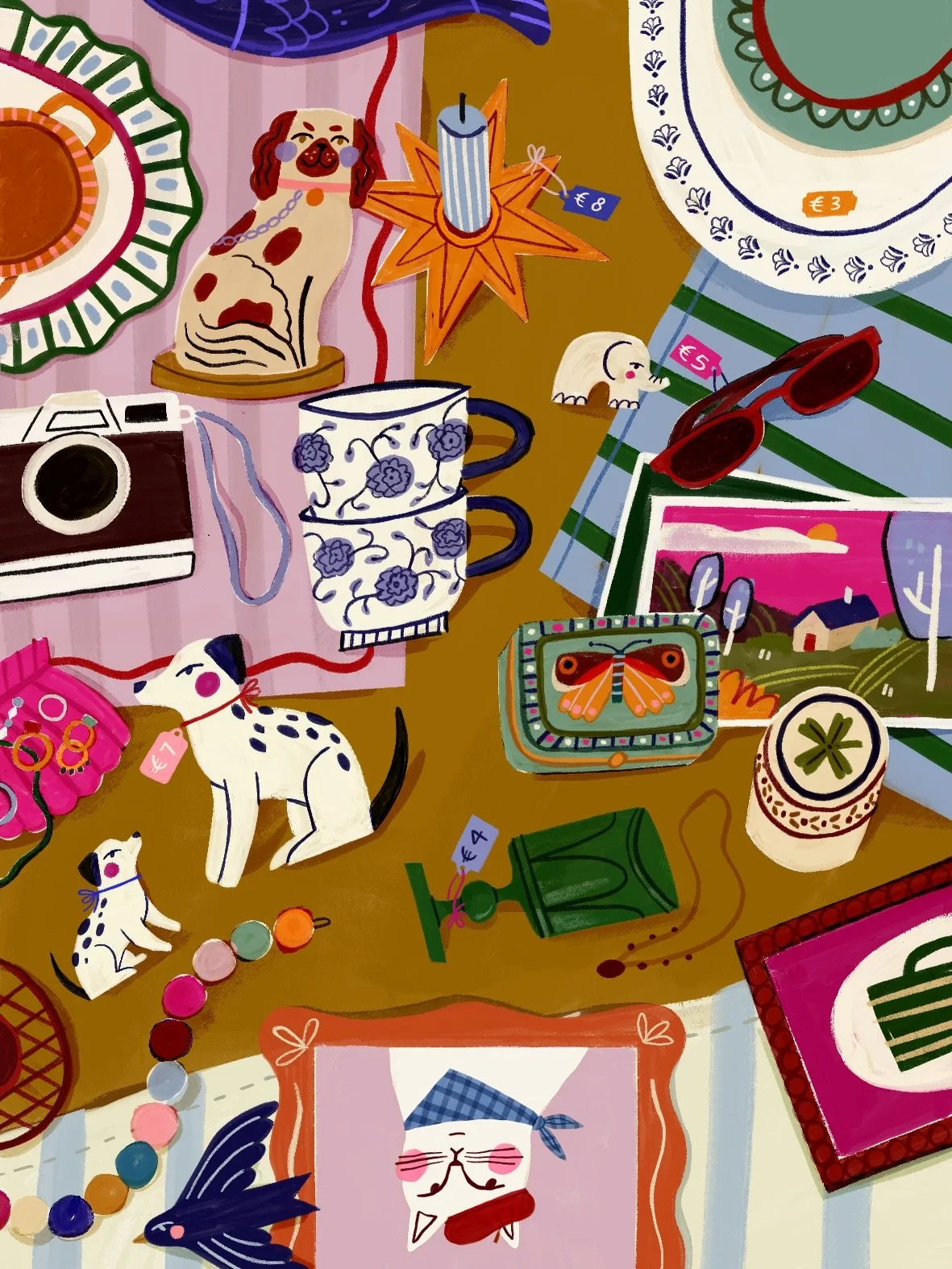 Had such a fun time contributing to @thirtydirtyfingers Almanach Exquis! This project is a collaborative chain drawing where every participant builds further on the previous artwork, and I had the honour of expanding the wonderful work of @natellisil