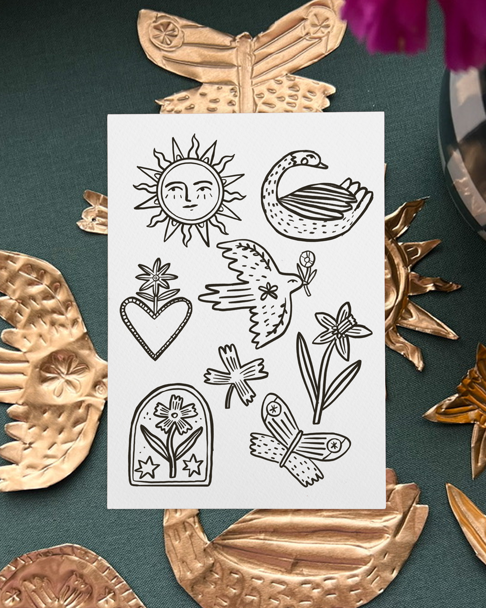 gold foil tracing printable • v3