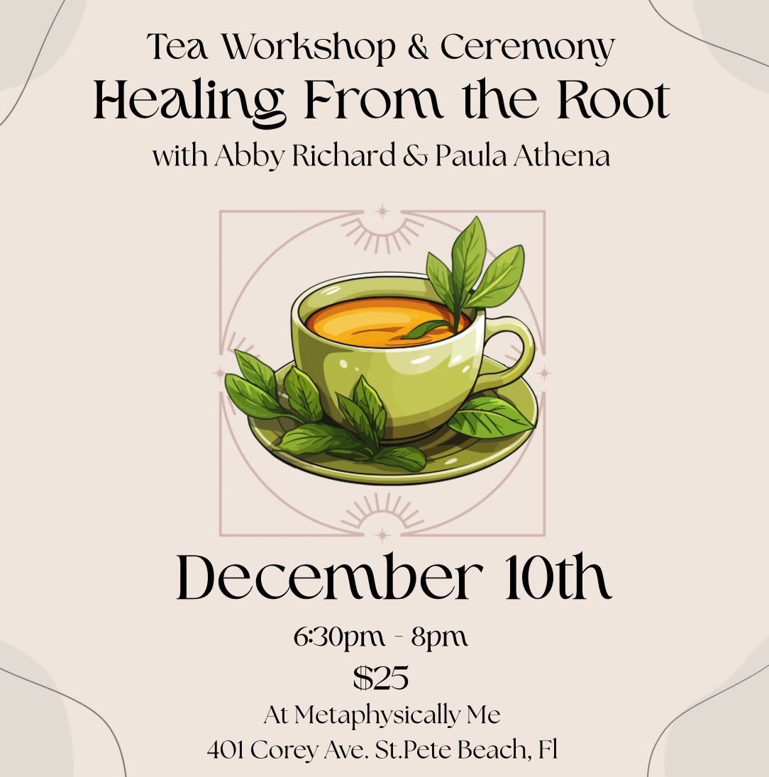 Ground, sip, connect 🍵✨
Reiki-infused tea, herbal wisdom &amp; root chakra love.
Dec 10 &bull; 6:30&ndash;8PM &bull; $25 &mdash; link in bio 🌱