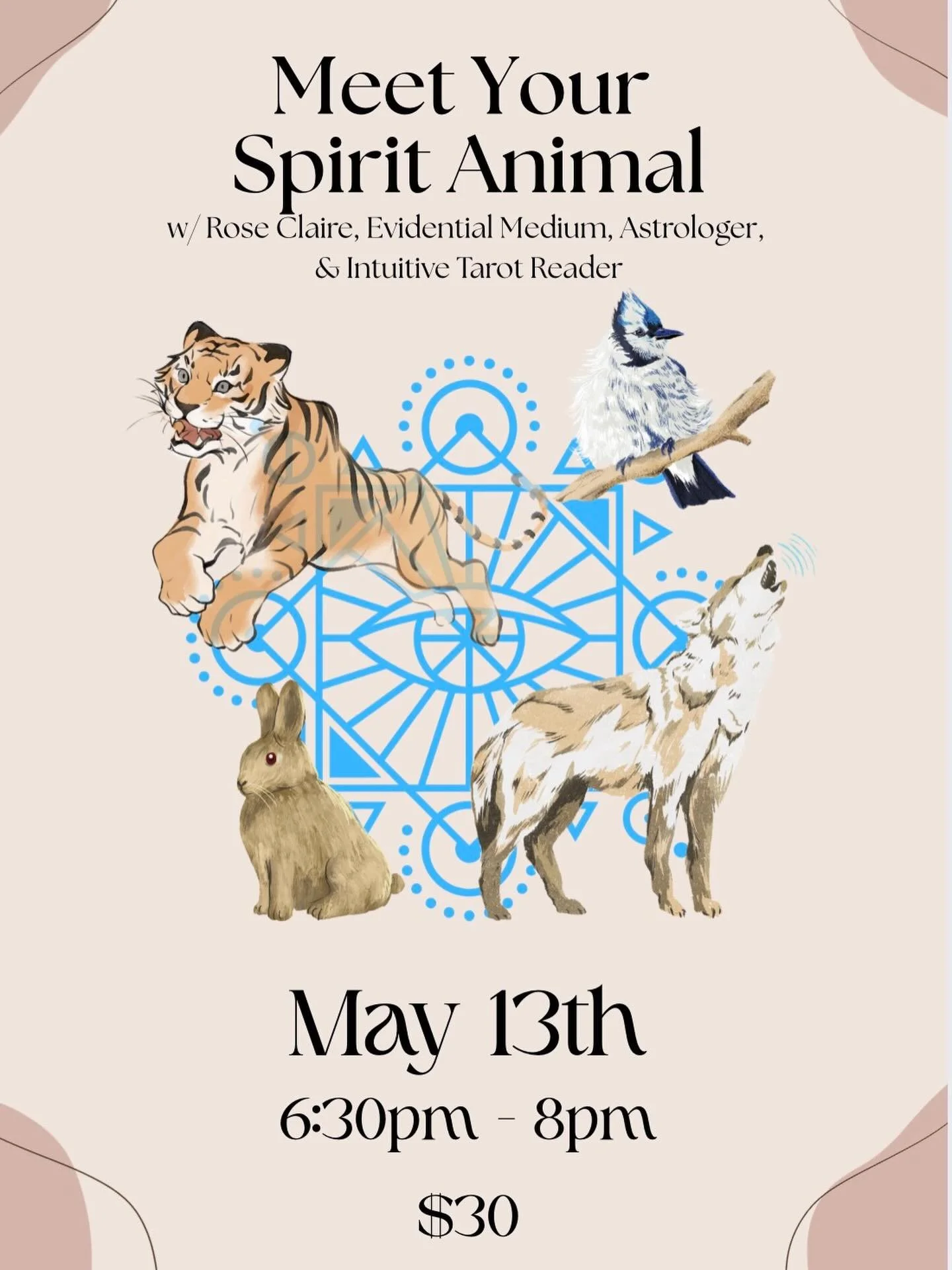Discover the spirit animals walking beside you. Join us for an evening of intuition, insight, and connection 🐺✨ 🔗https://www.metaphysically.me/events/meet-your-spirit-animal-with-rose-claire