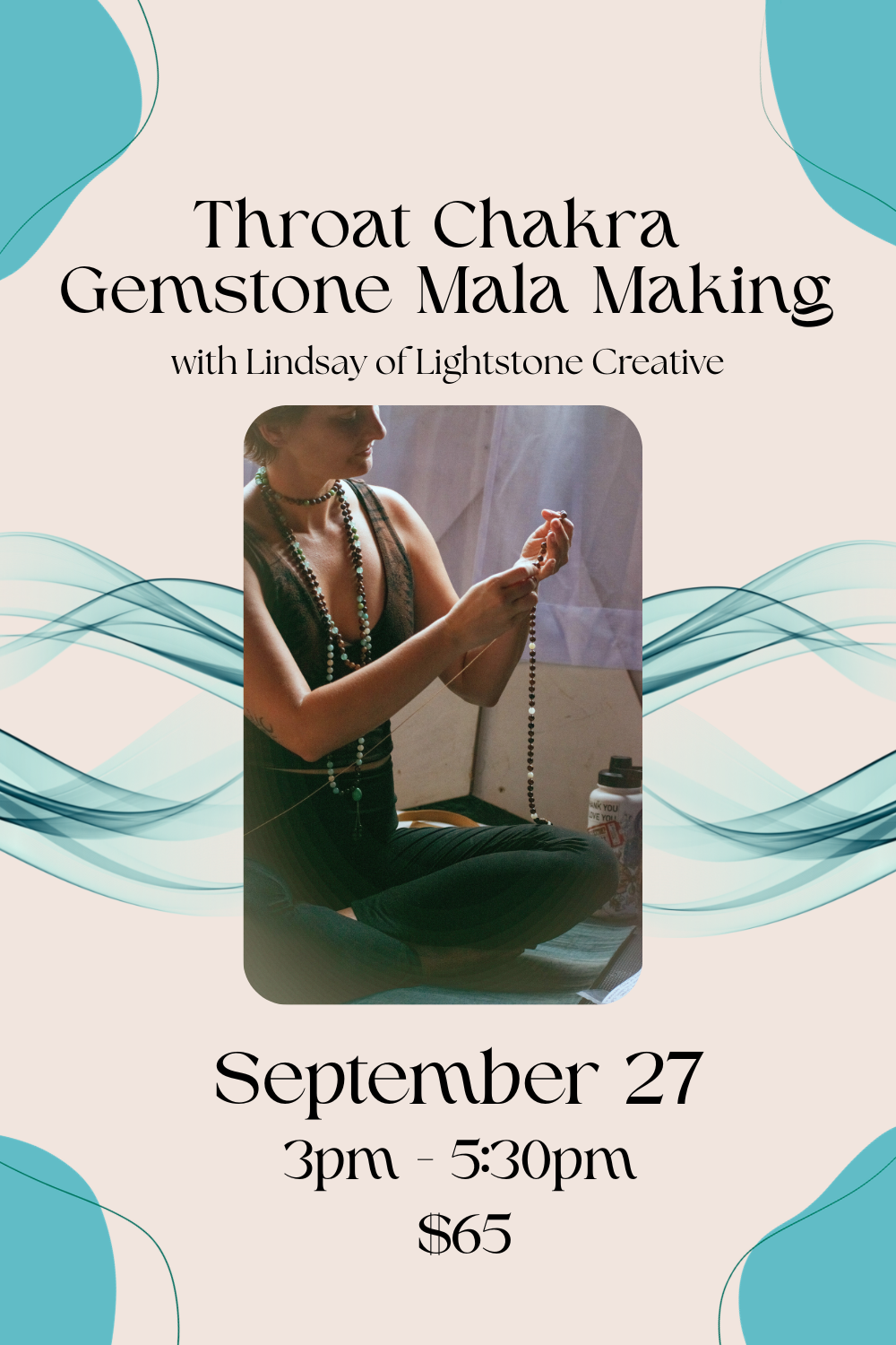 Throat Chakra Gemstone Mala Making