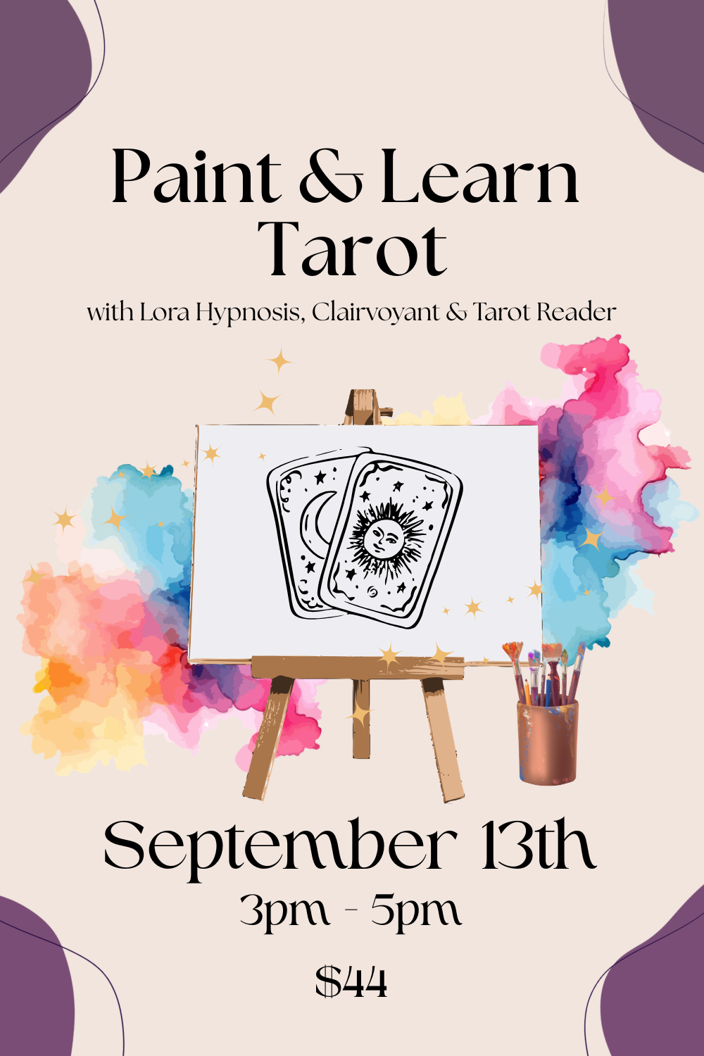 Paint & Learn Tarot with Lora Hypnosis