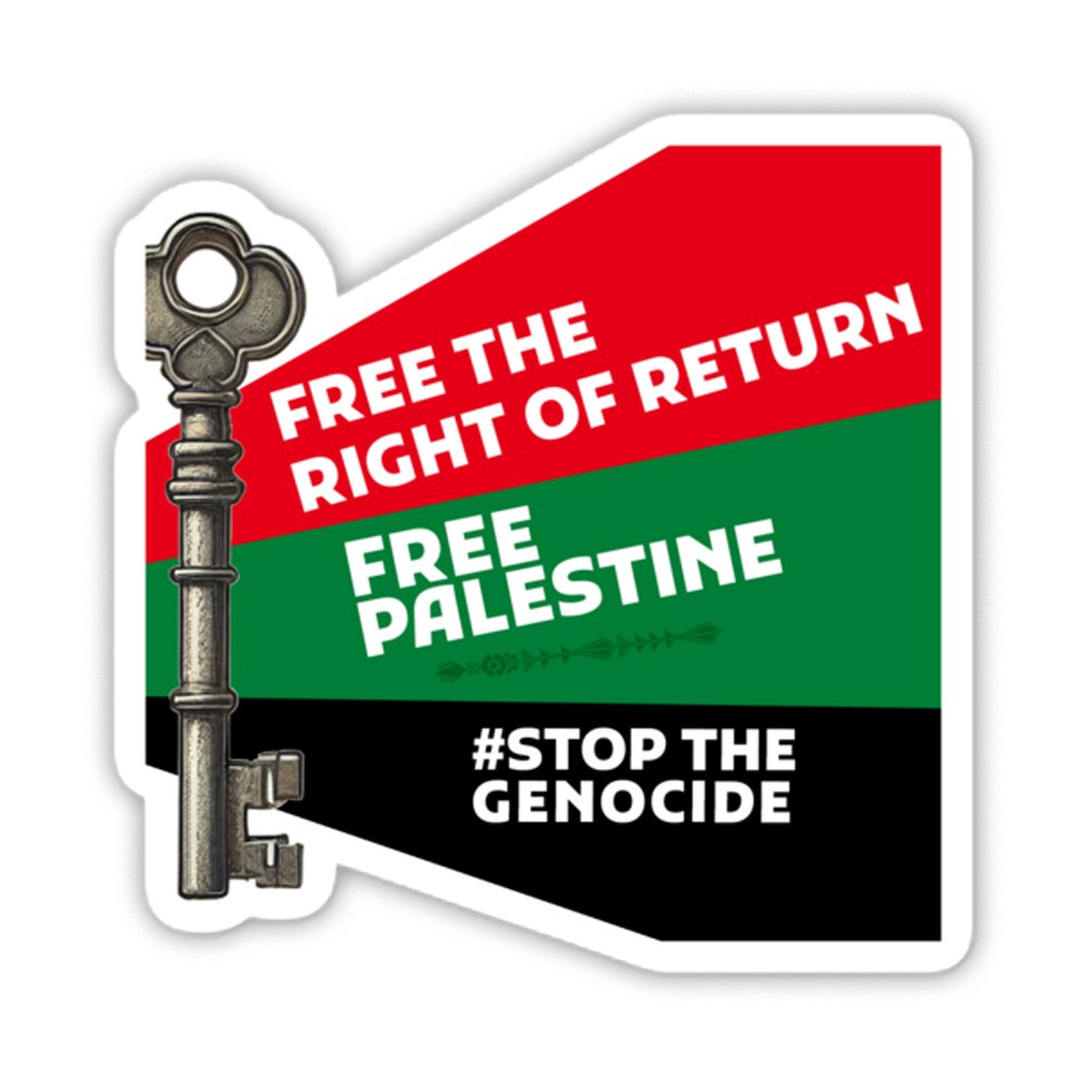 FREE THE RIGHT OF RETURN Sticker
