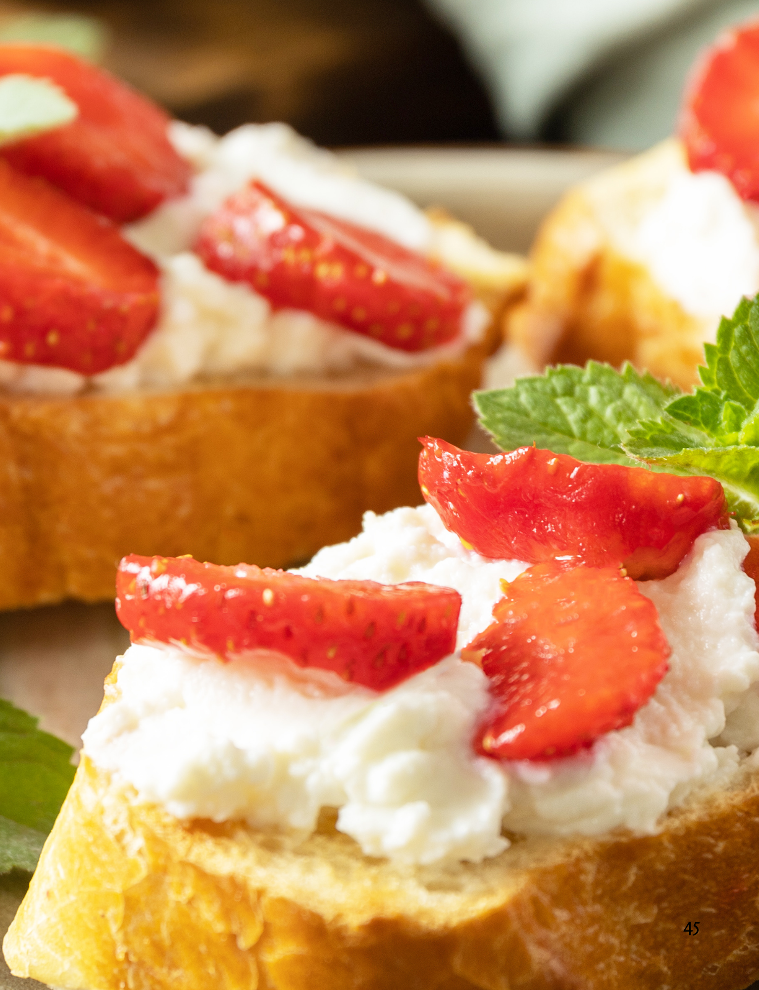 Strawberry cream cheese toast from the Plated With Ease visual cookbook