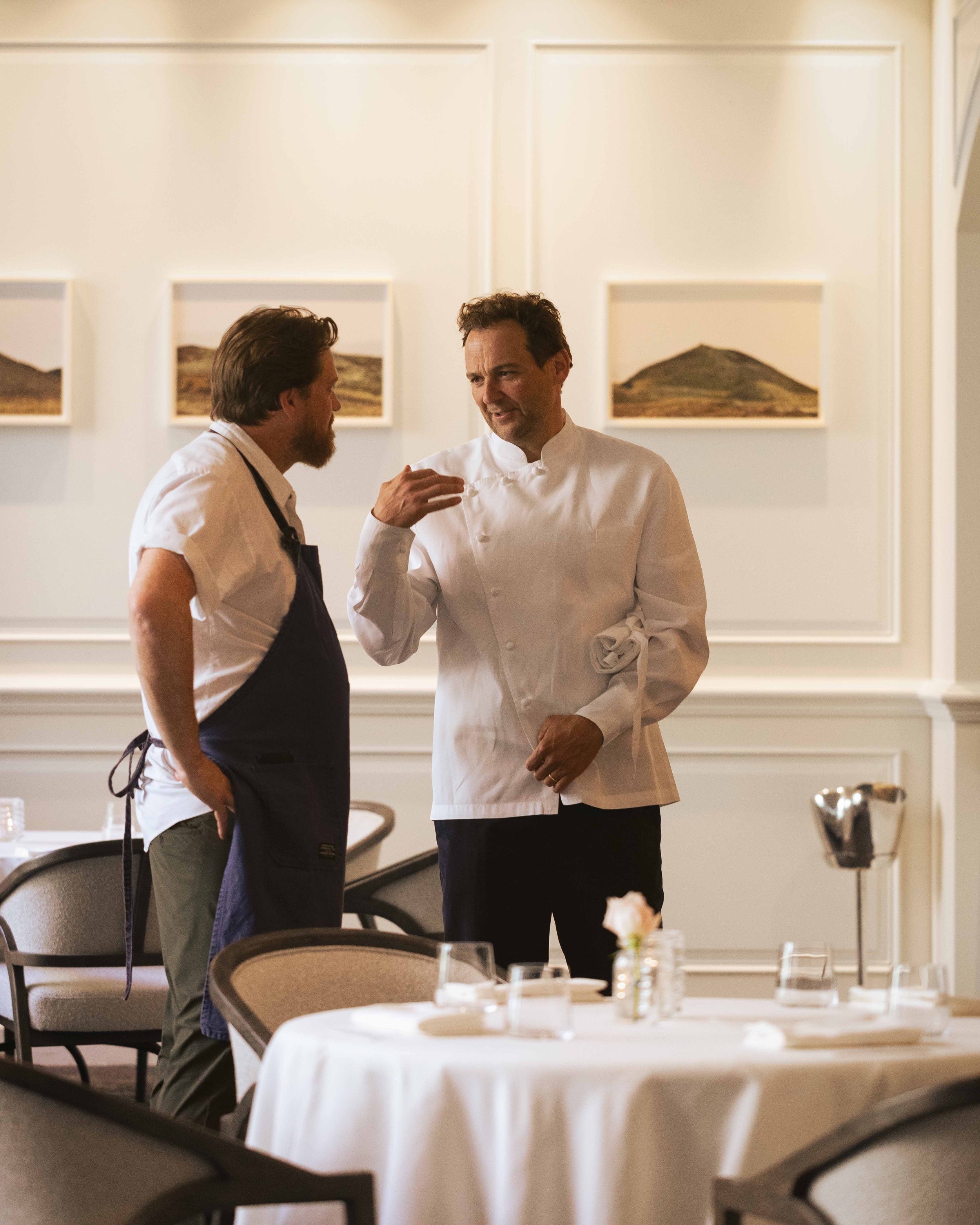 Chef James London of Chubby Fish and Chef Daniel Humm at Daniel Humm x The Charleston Place popup powered by Resy guest chef event. Food and lifestyle photography for Daniel Humm x The Charleston Place in Charleston, South Carolina.

Studio Lou is a 