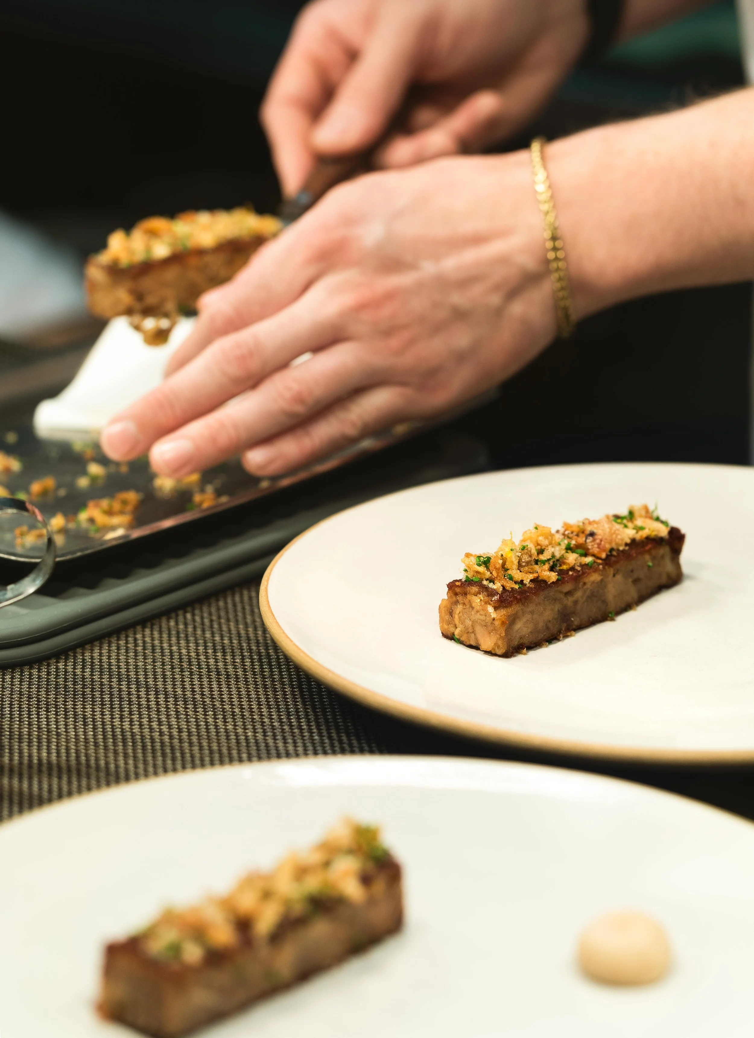 Kitchen shots for guest chef collaboration with Sean Brock at Daniel Humm x The Charleston Place popup powered by Resy. Food and lifestyle photography for Daniel Humm x The Charleston Place in Charleston, South Carolina.

Studio Lou is a food, restau