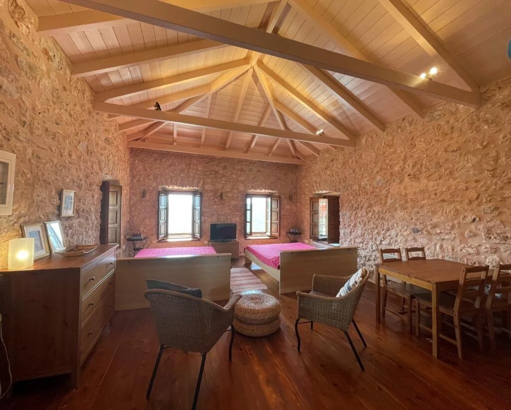 3-bedroom 2-bathroom countryside traditional home | Unique cave built master bedroom | Exterior deck allows limitless plain and mountain views | Outdoor deck and BBQ area | Fully furnished | €250,000 (A$418,000)