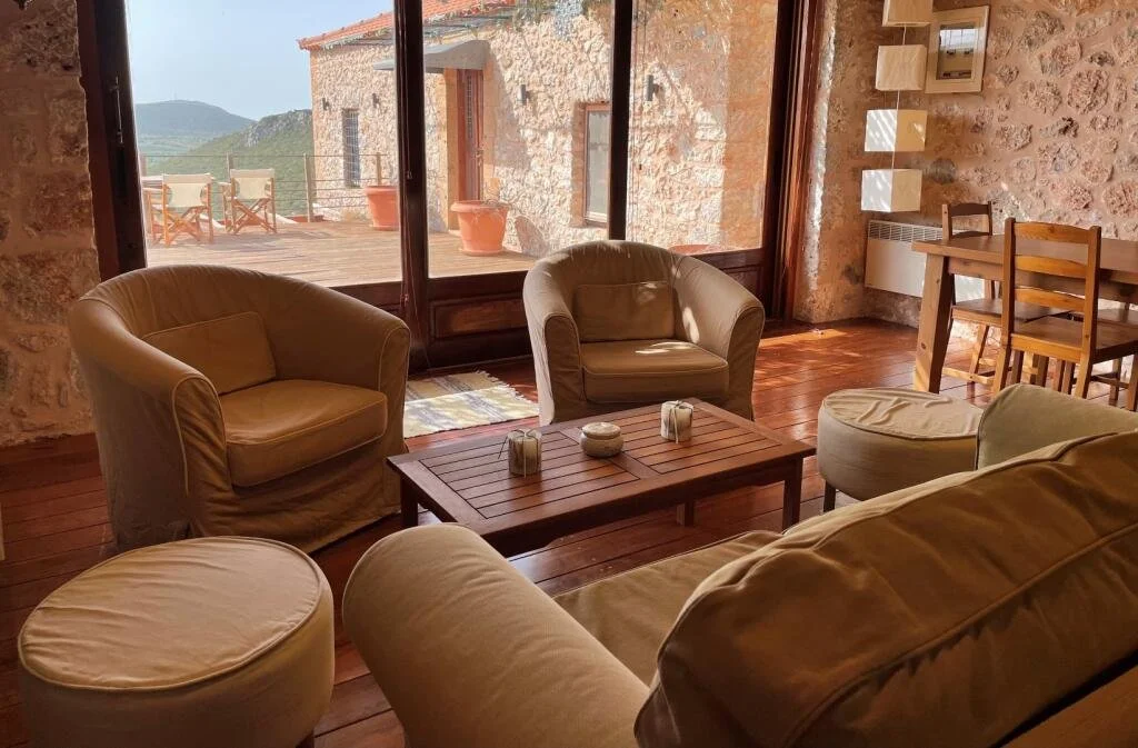 3-bedroom 2-bathroom countryside traditional home | Unique cave built master bedroom | Exterior deck allows limitless plain and mountain views | Outdoor deck and BBQ area | Fully furnished | €250,000 (A$418,000)