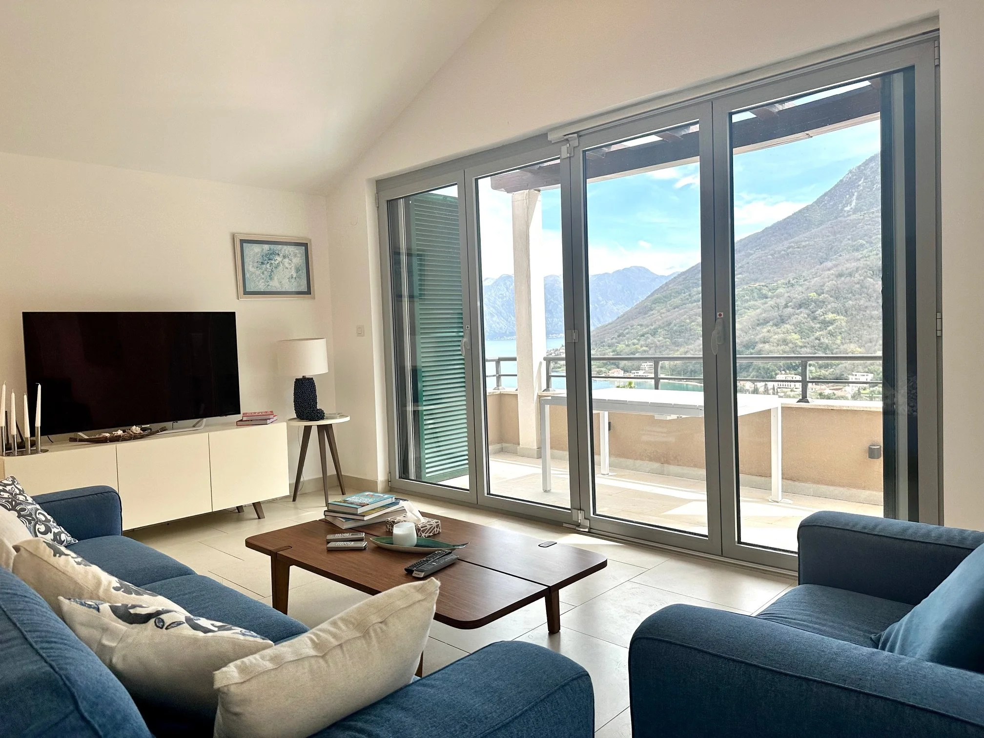 2-bedroom 2-bathroom penthouse in exclusive gated community | Generously sized terrace offering stunning panoramic views of sea and mountains | Fully furnished | Shared pool and on-site spa facilities | Kid’s playground |  €349,000 (AU$579,000)