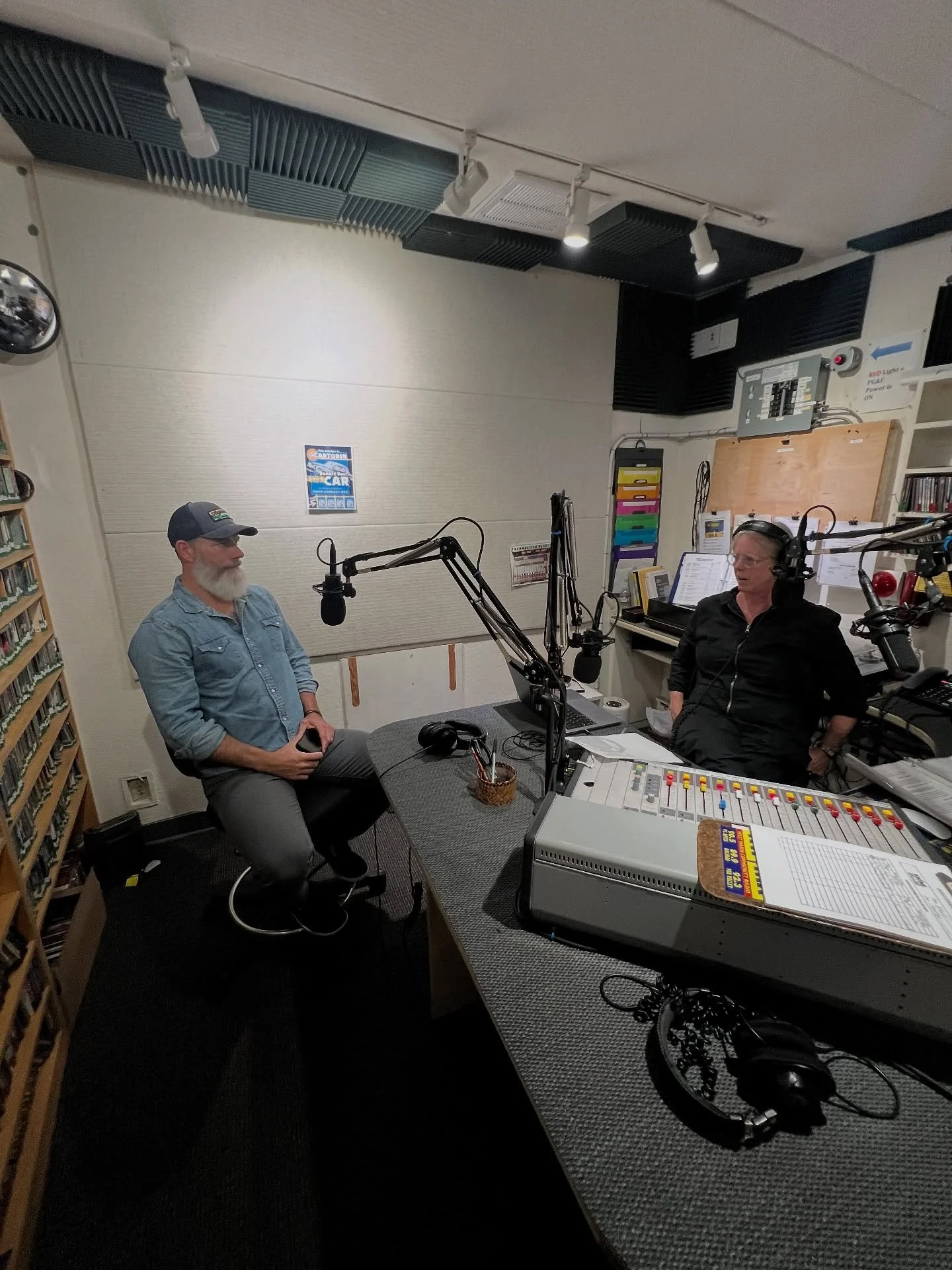 Thanks to @kwmrradio for having us on the air this morning! Sound Legacy recently had the amazing opportunity to film a short documentary on station manager Amanda’s mother-in-law, the 101 year old Elly! 
Always a great time catching up. 🤠
#f