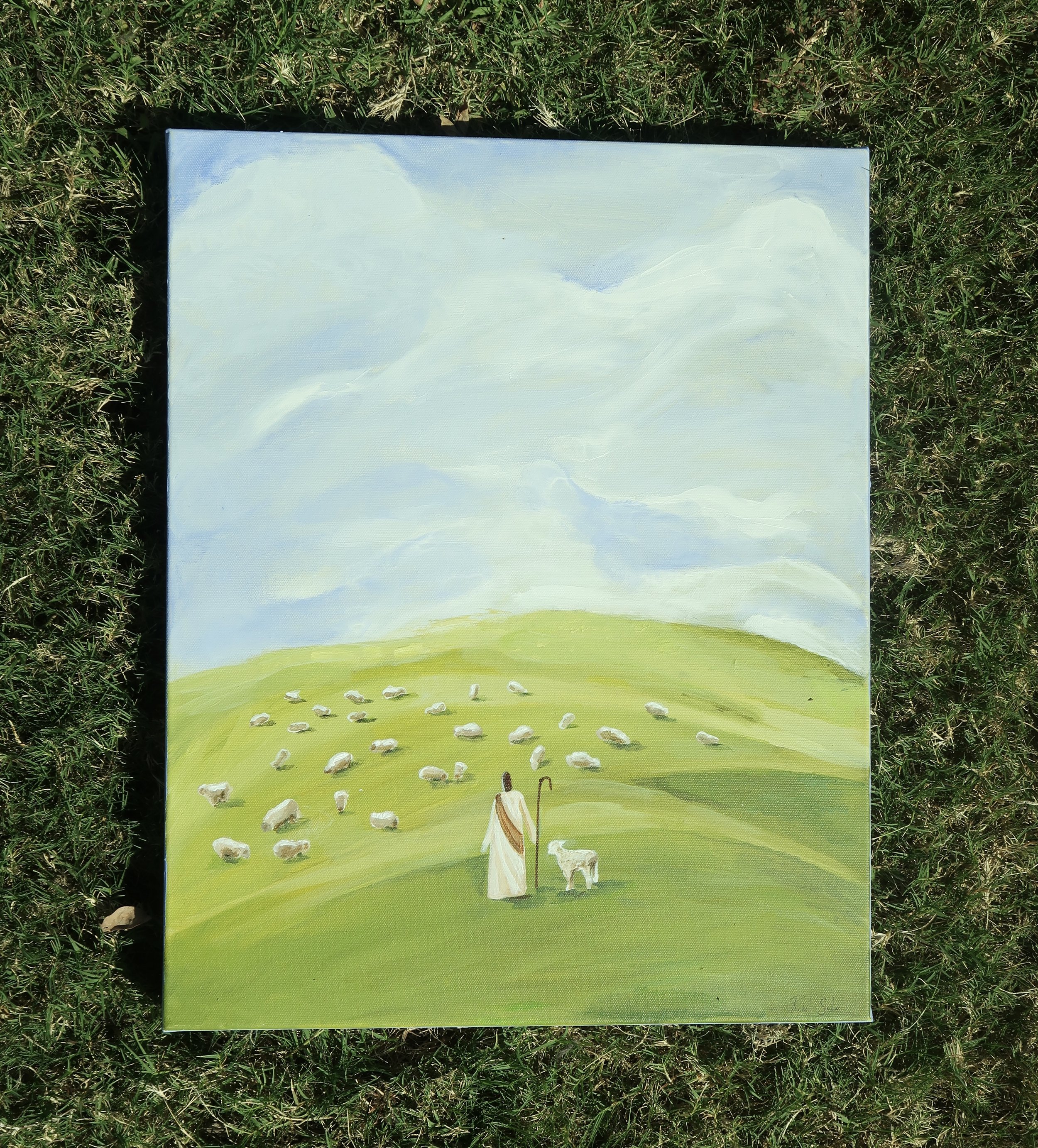 "good shepherd" original art piece