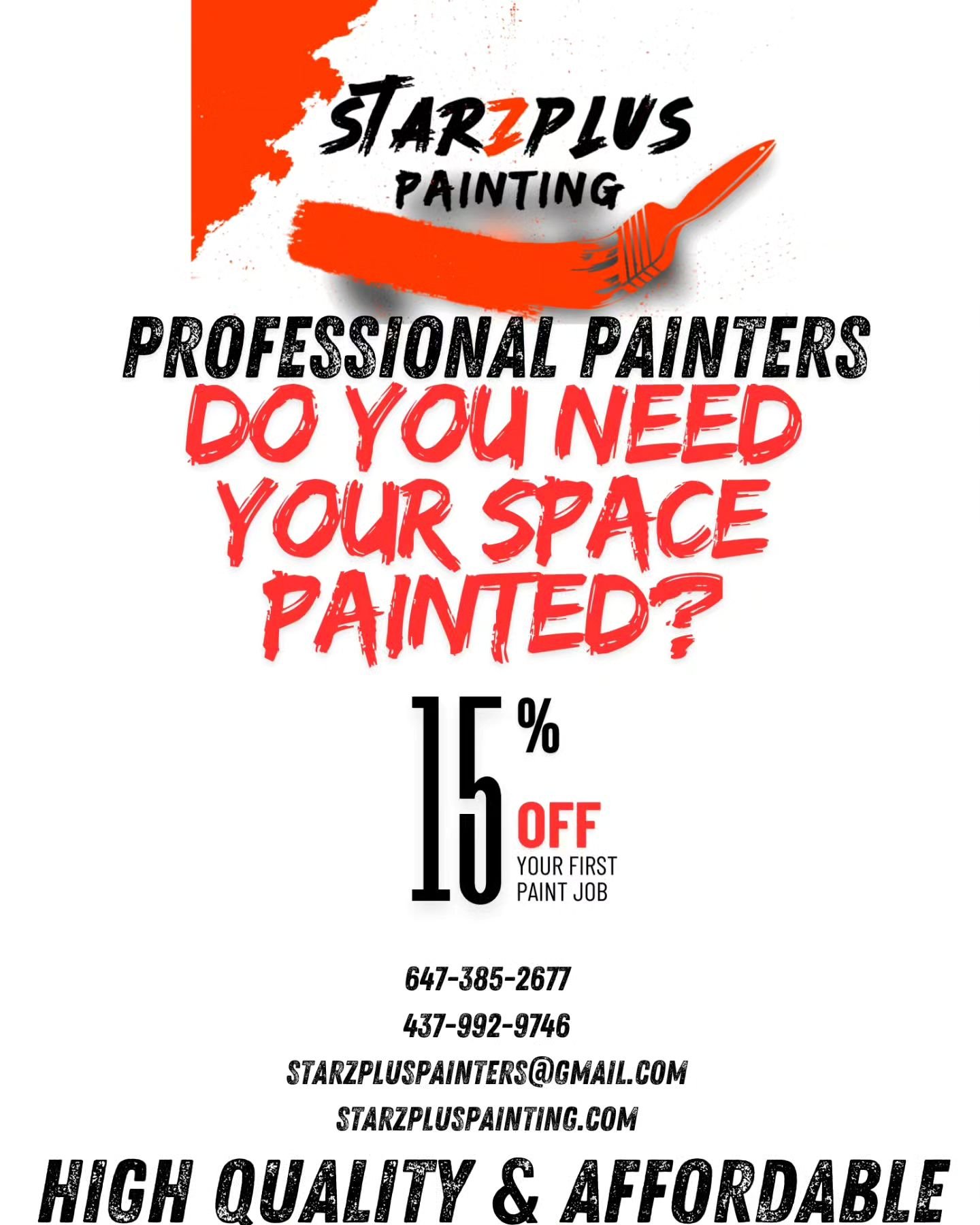 Take advantage of our limited-time sale on interior and exterior painting services, where you can enjoy a fantastic 15% discount! Transform your space with a fresh coat of paint while saving money. Contact us today to schedule your consultation and b
