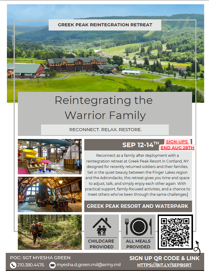 Greek Peak Reintergration Retreat