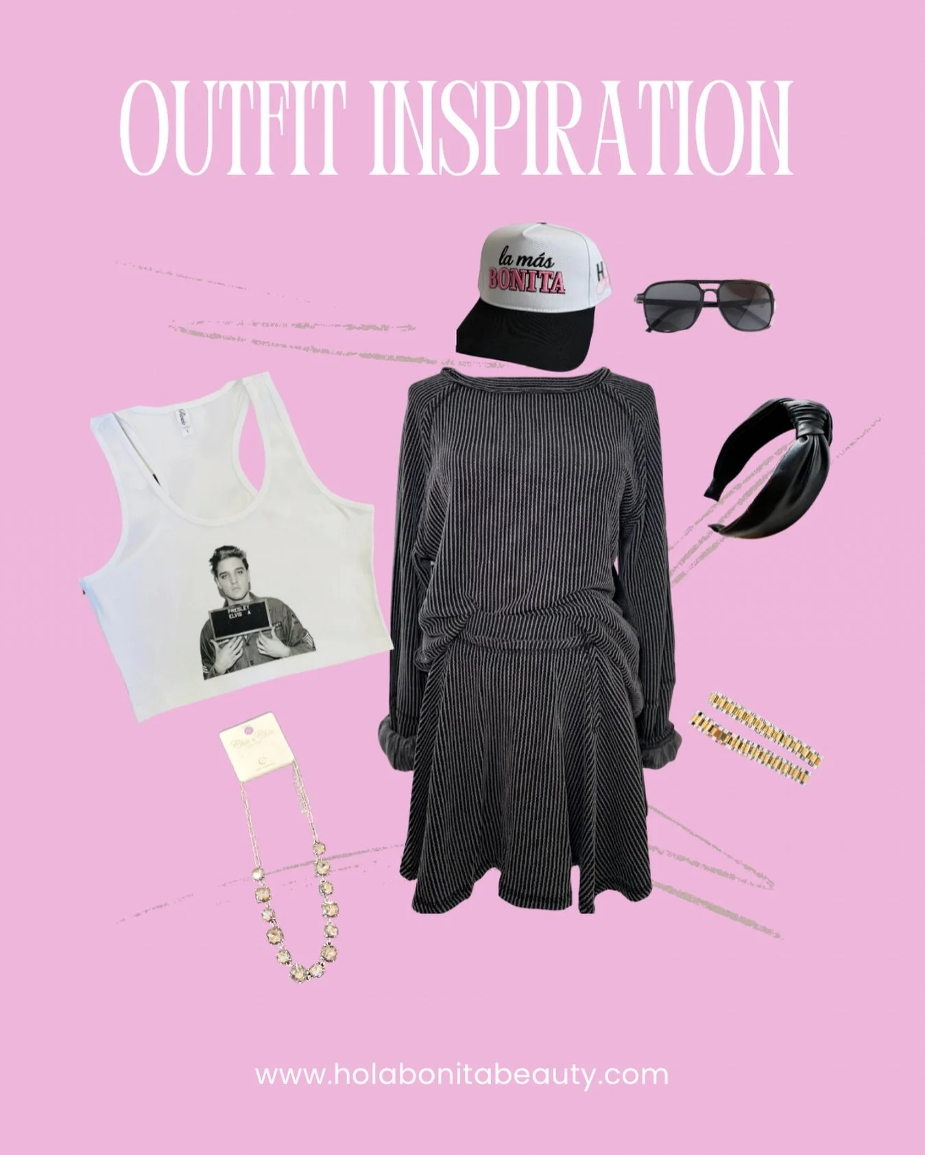 Slay the day away with Hola Bonita's perfect blend of comfort and style 💞🤩✨

Shop all items in-store or online now at holabonitabeauty.com📱📱

#holabonita #holabonitashop #outfitinspo #shopsmall #purchaseallitems