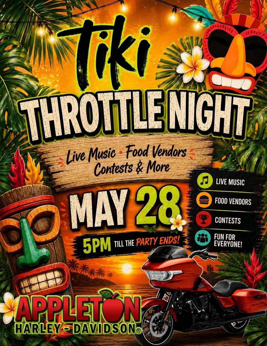 Appleton Harley Davidson-Tiki Throttle night 