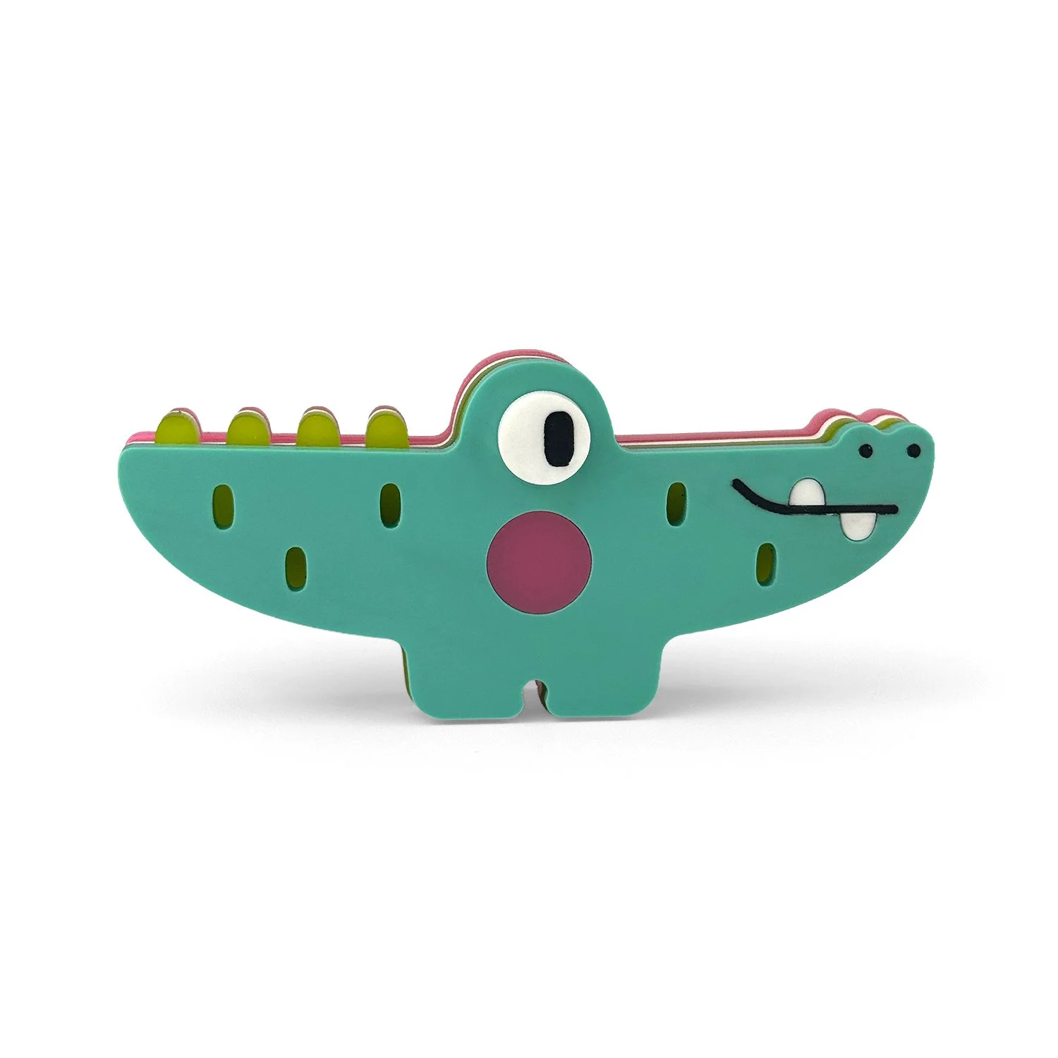 Pink and Green Alligator Trinket