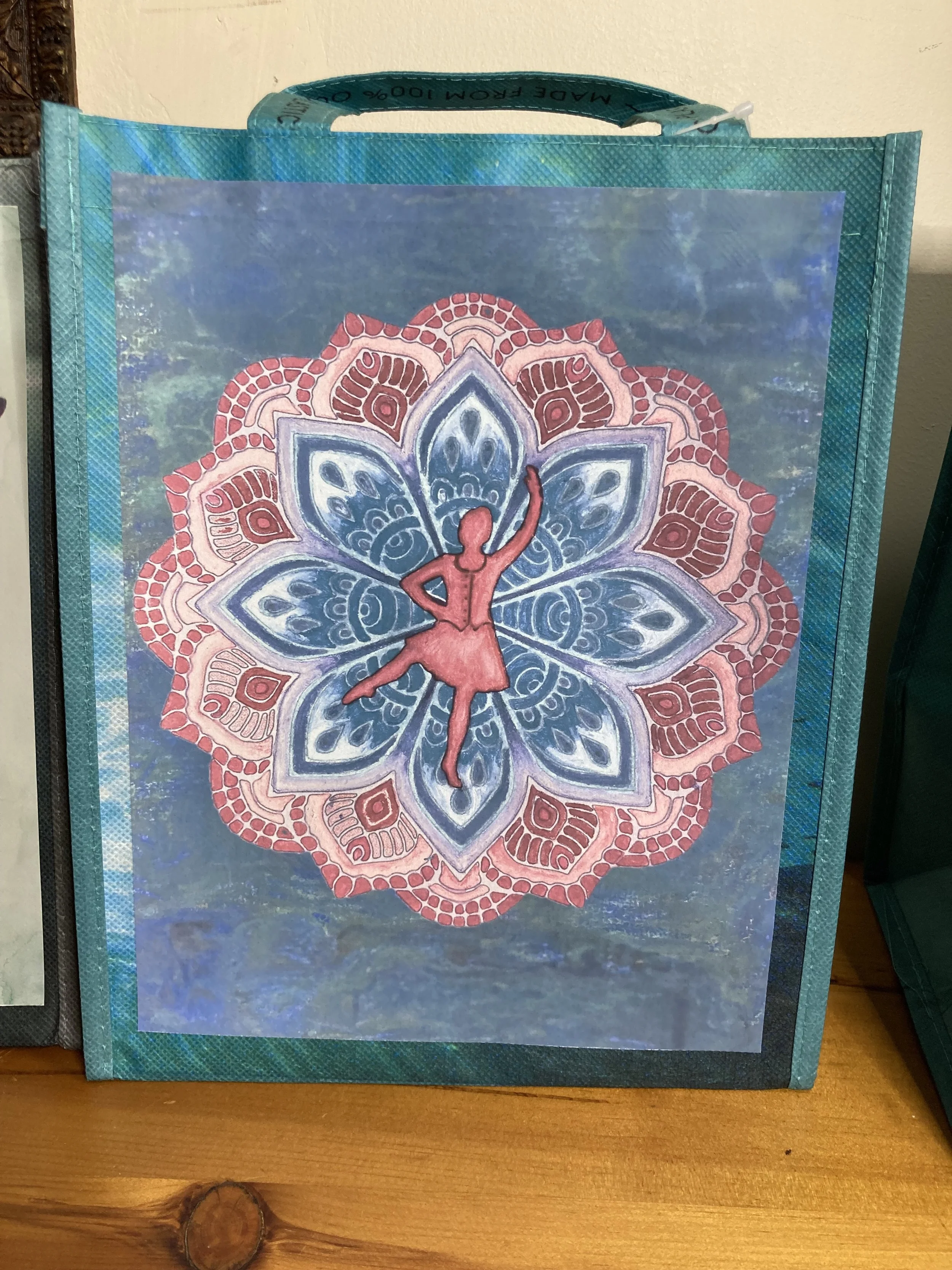Ocean recycled plastic 'dancer mandala' bags