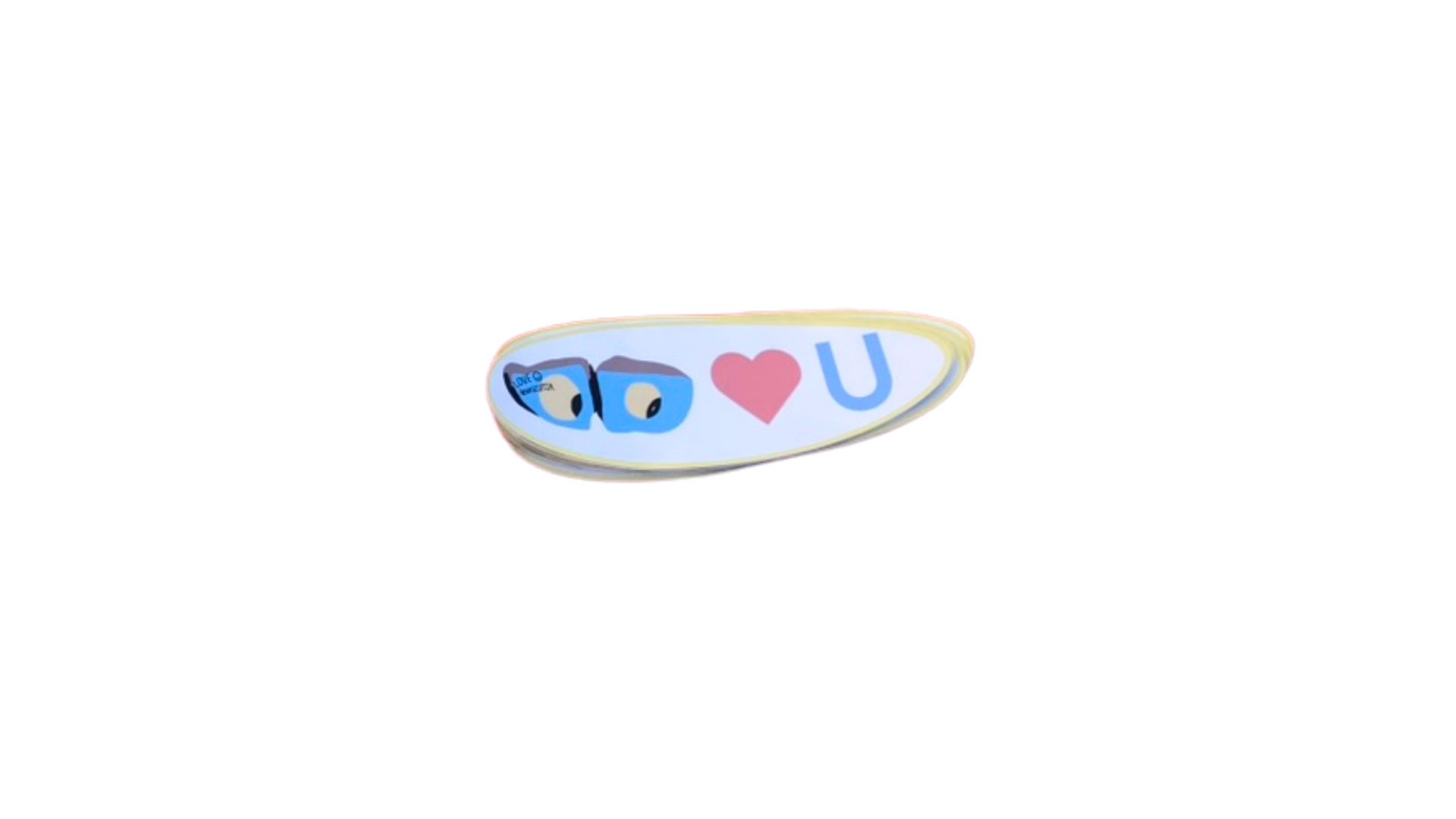 'Rock Eyes' love you vinyl sticker