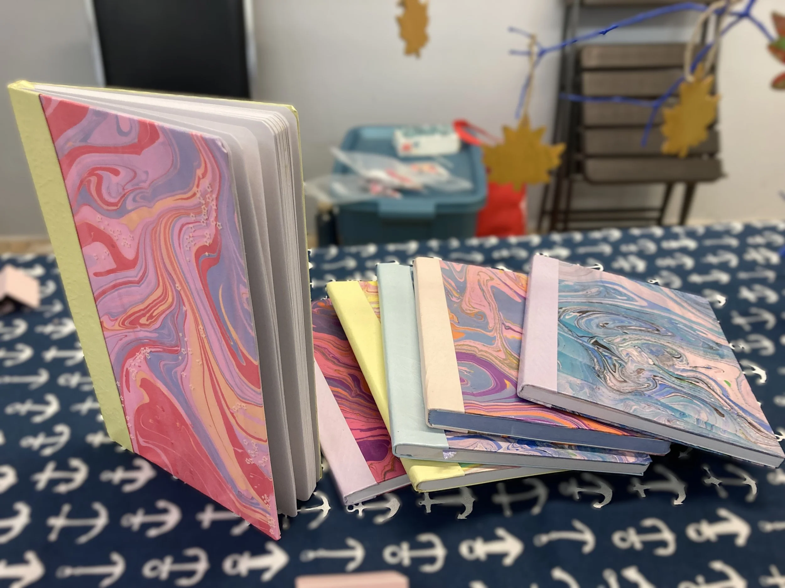 Hand marbled journals