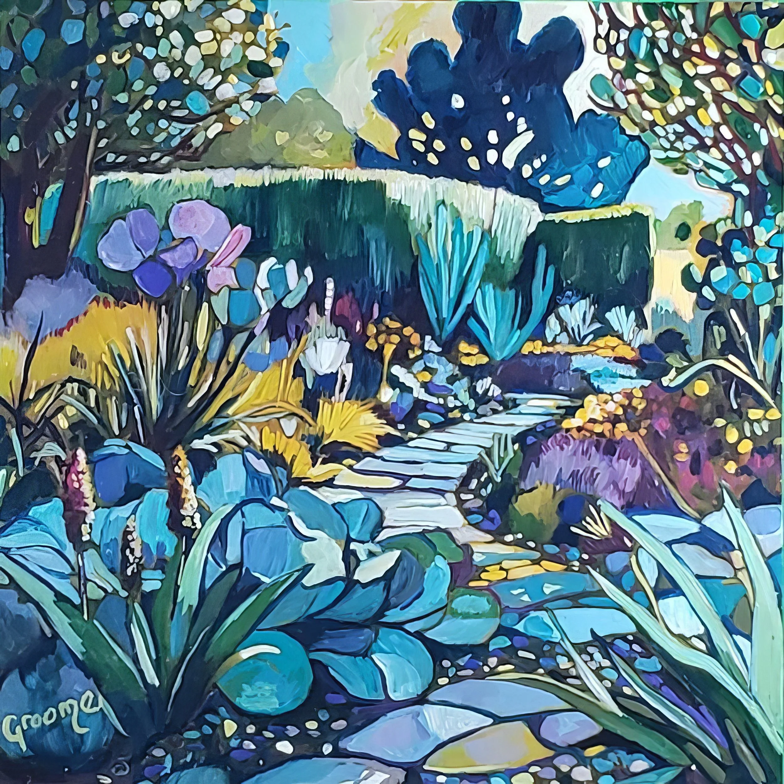 Flower Dance, Clayboard, 6x6, Oil.jpg