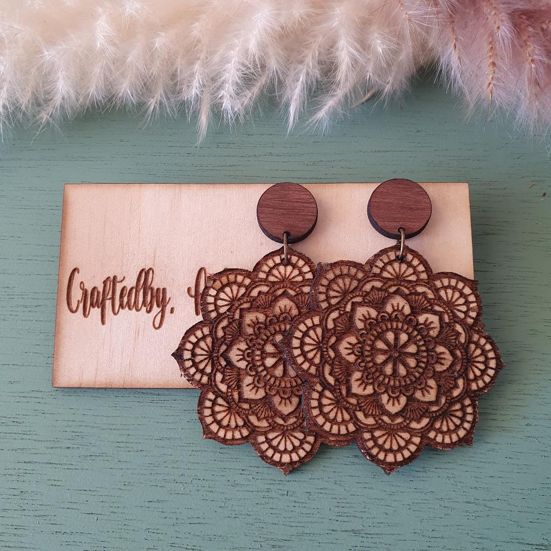 Earring - Timber Mandala