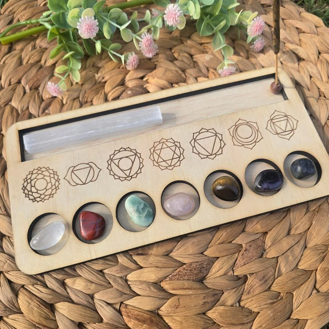 Chakra Crystal Board with Selenite