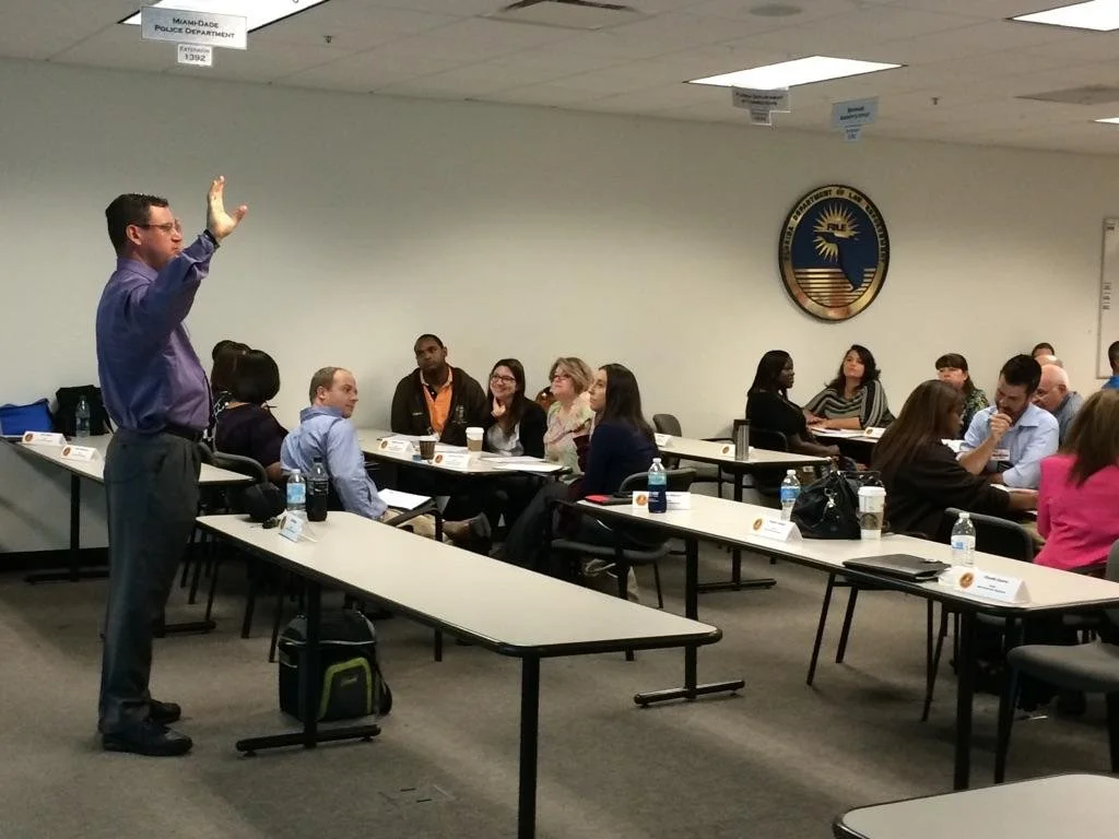 Teaching the inaugural class for the Administration and Leadership Academy for Law Enforcement Civilians