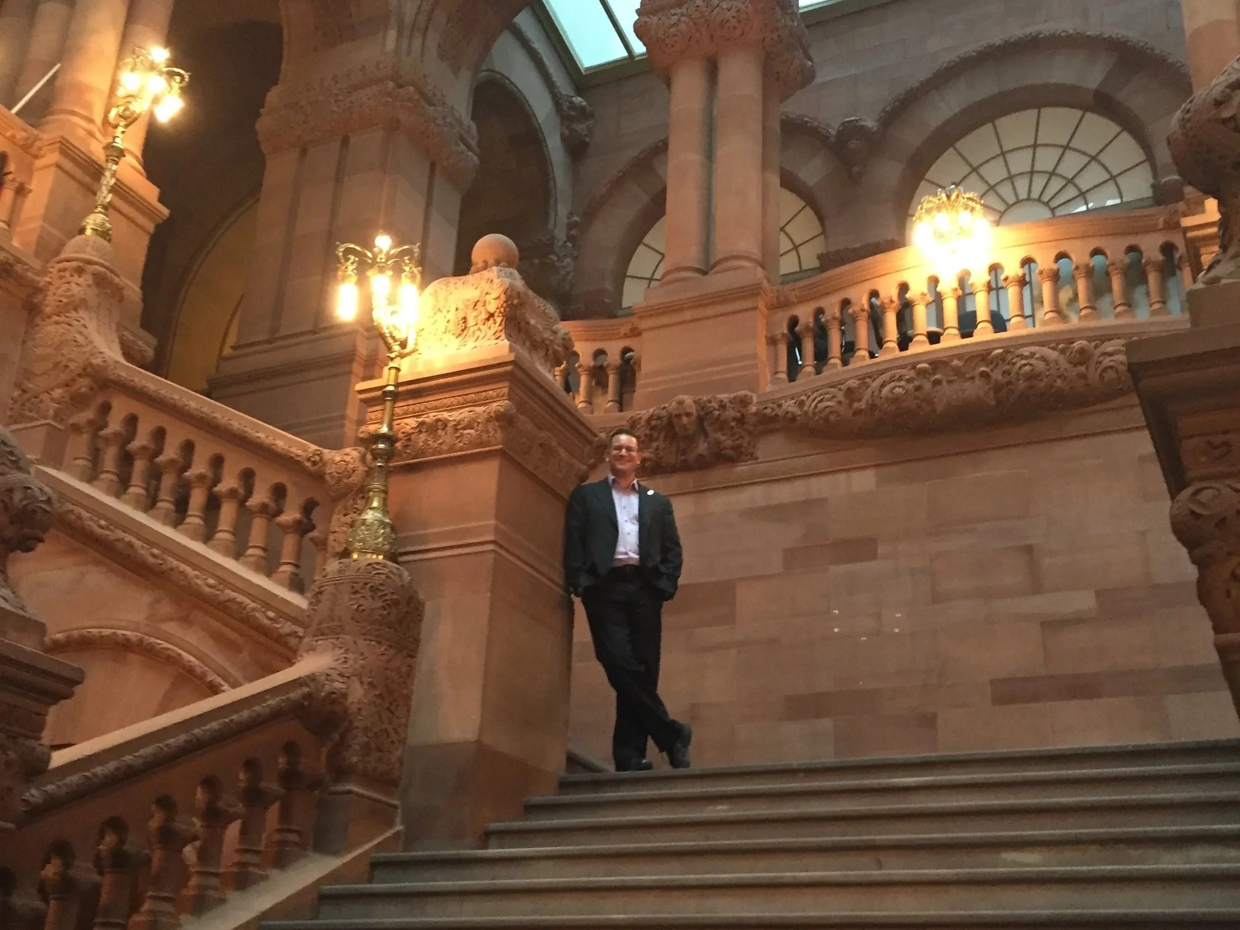 Touring the New York State capitol building in Albany following the facilitation of an Advanced Expert Witnessing course for the Division of Criminal Justice Services. (~2018)