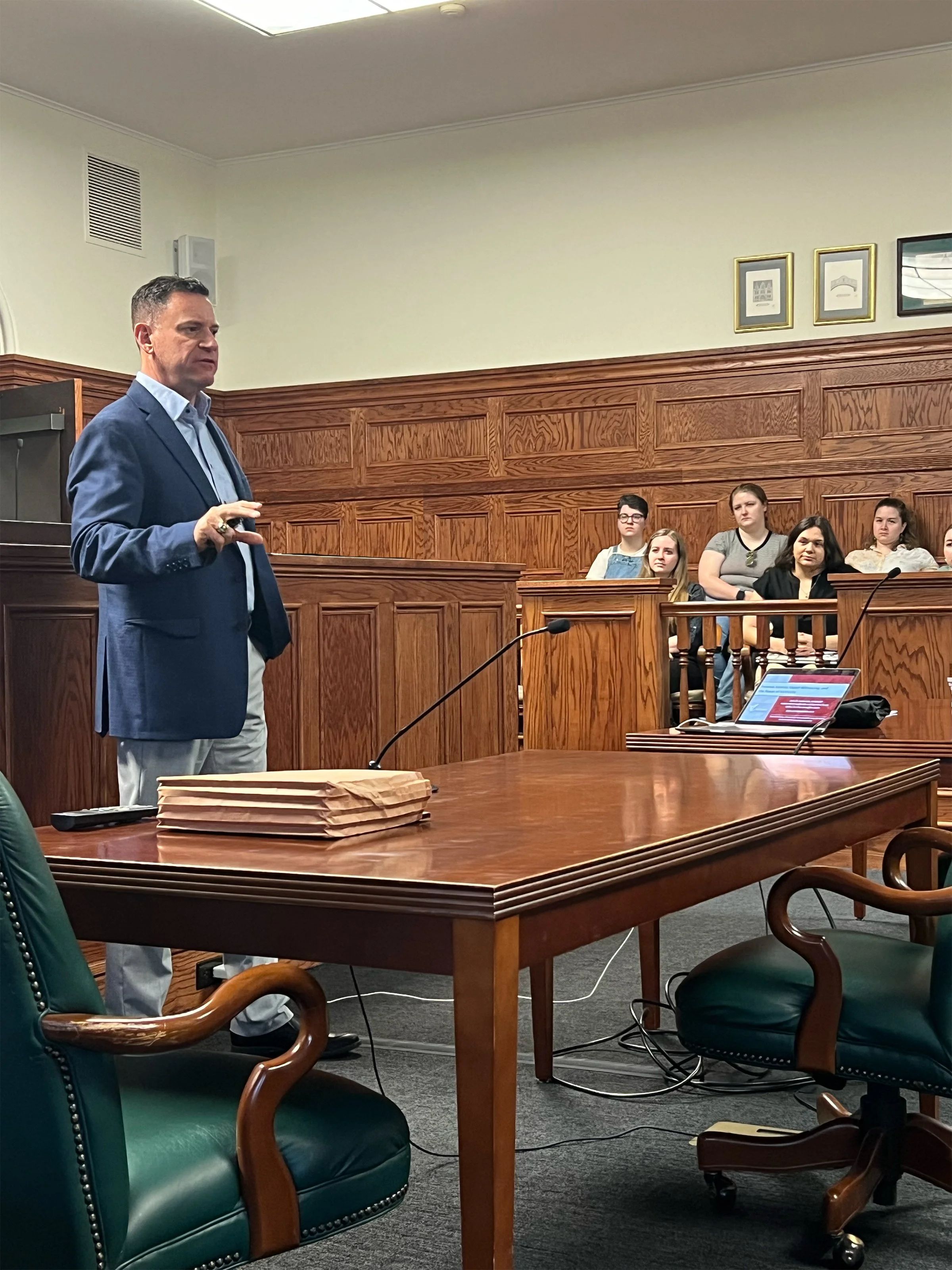 Pittsburg, PA - Giving a forensic science and law lecture at Duquesne University. (2024)