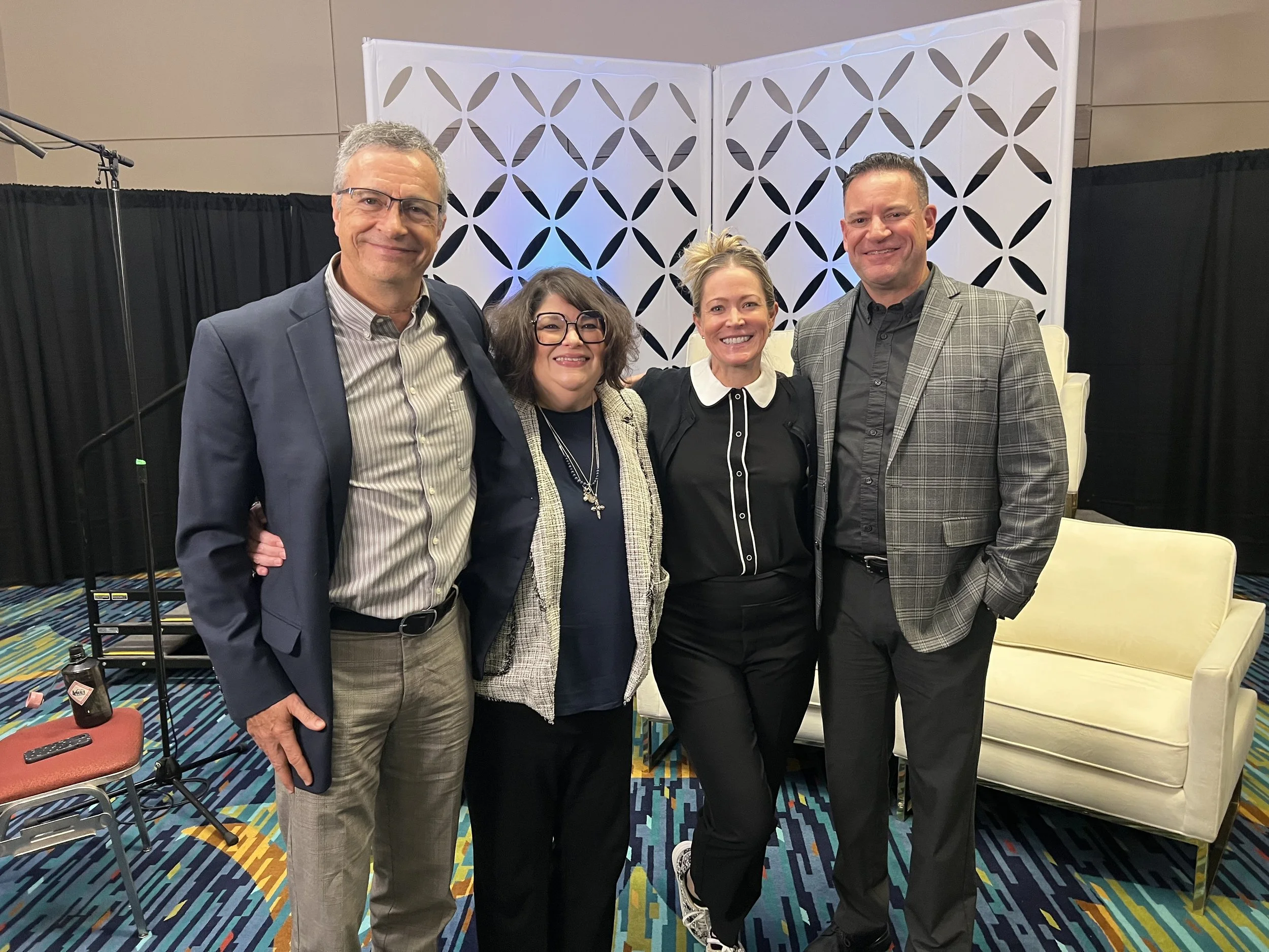 The Forensic Leadership Alliance! Ray Wickenheiser, Pam Marshall, Julie Sikorsky, and me. Just completing a full-day workshop at the International Symposium on Human Identification.