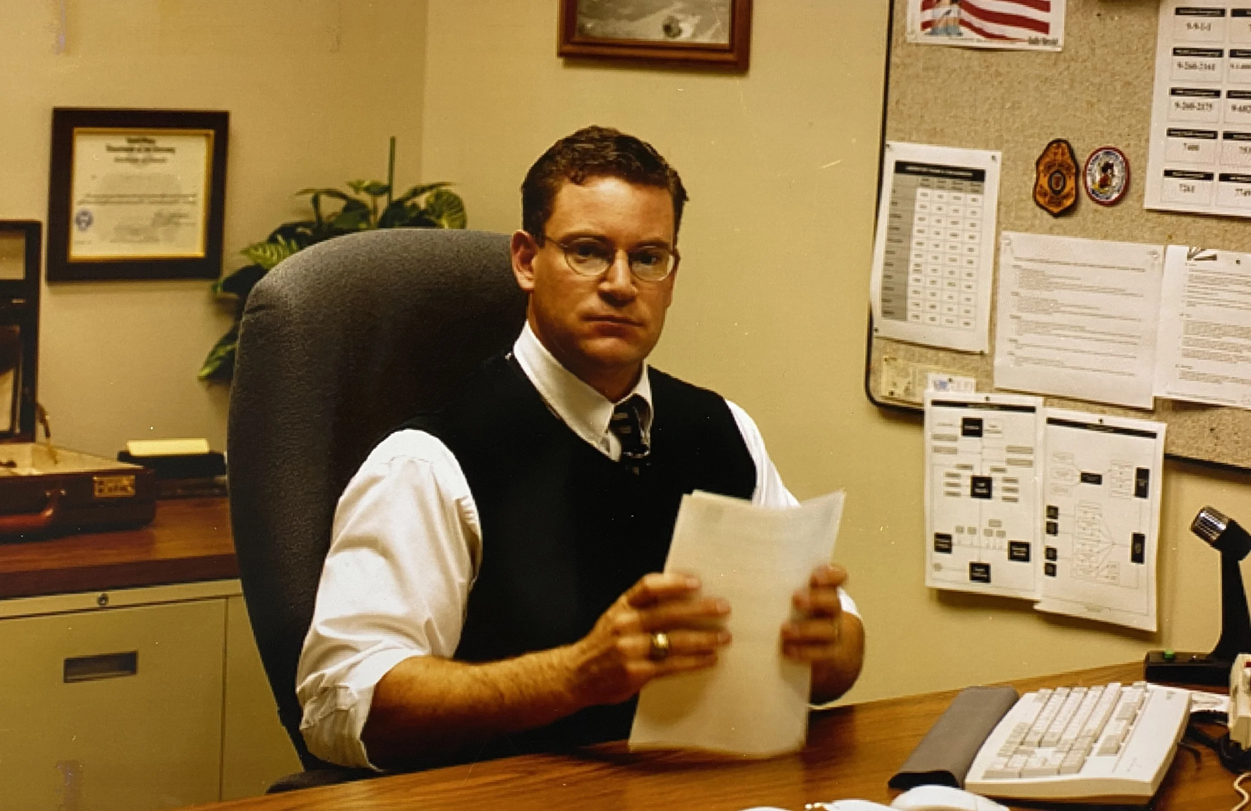 Newly appointed Crime Lab Director at the DuPage County Crime Laboratory in Wheaton, Illinois. (~2000)