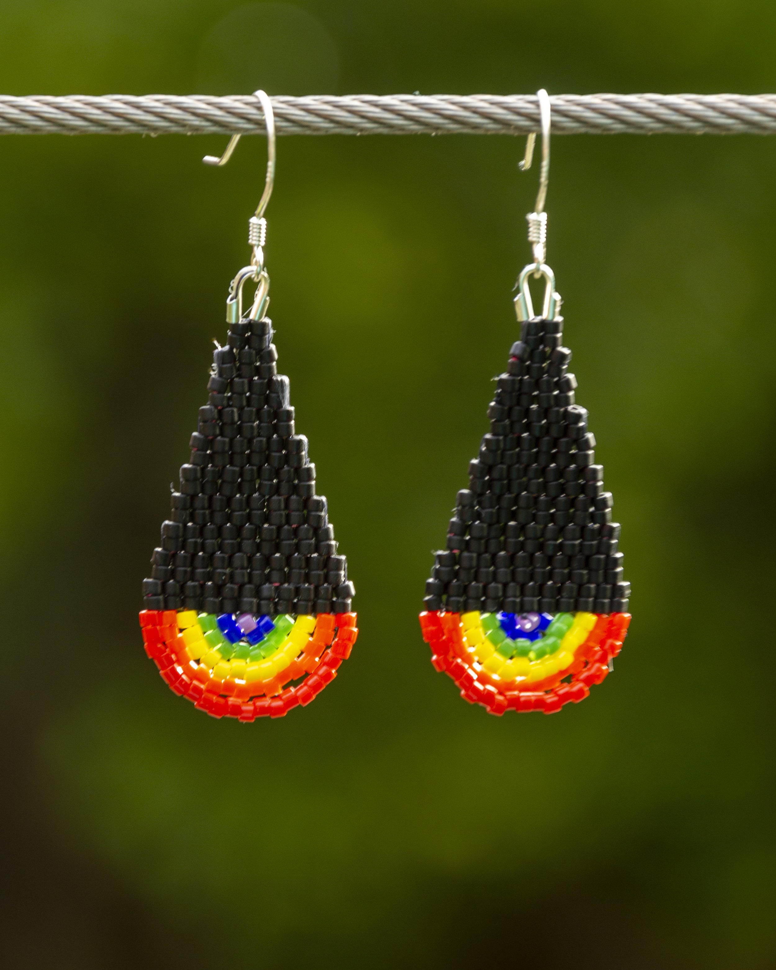 Rainbow Round Drop Earrings