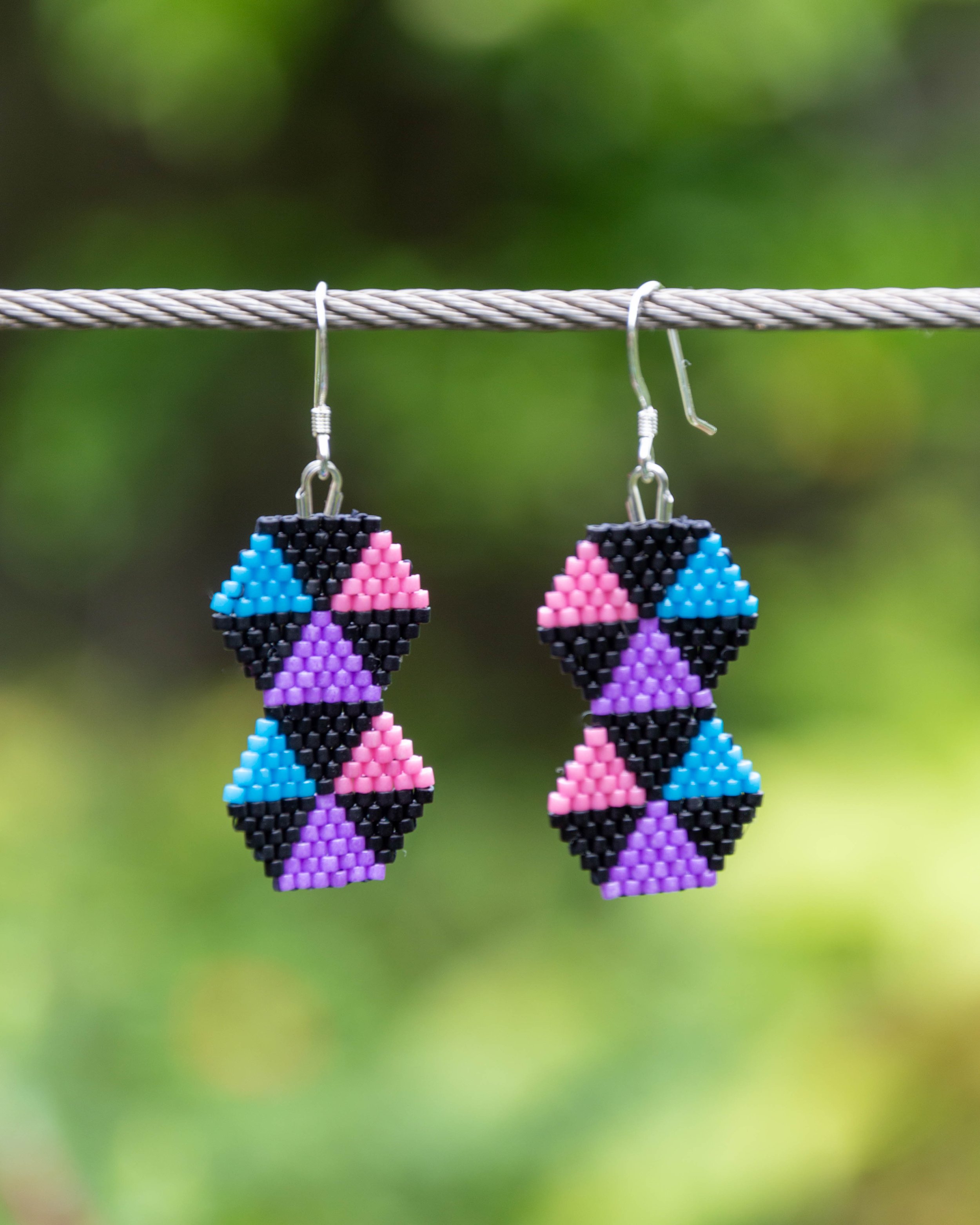 Double Hexagon Earrings