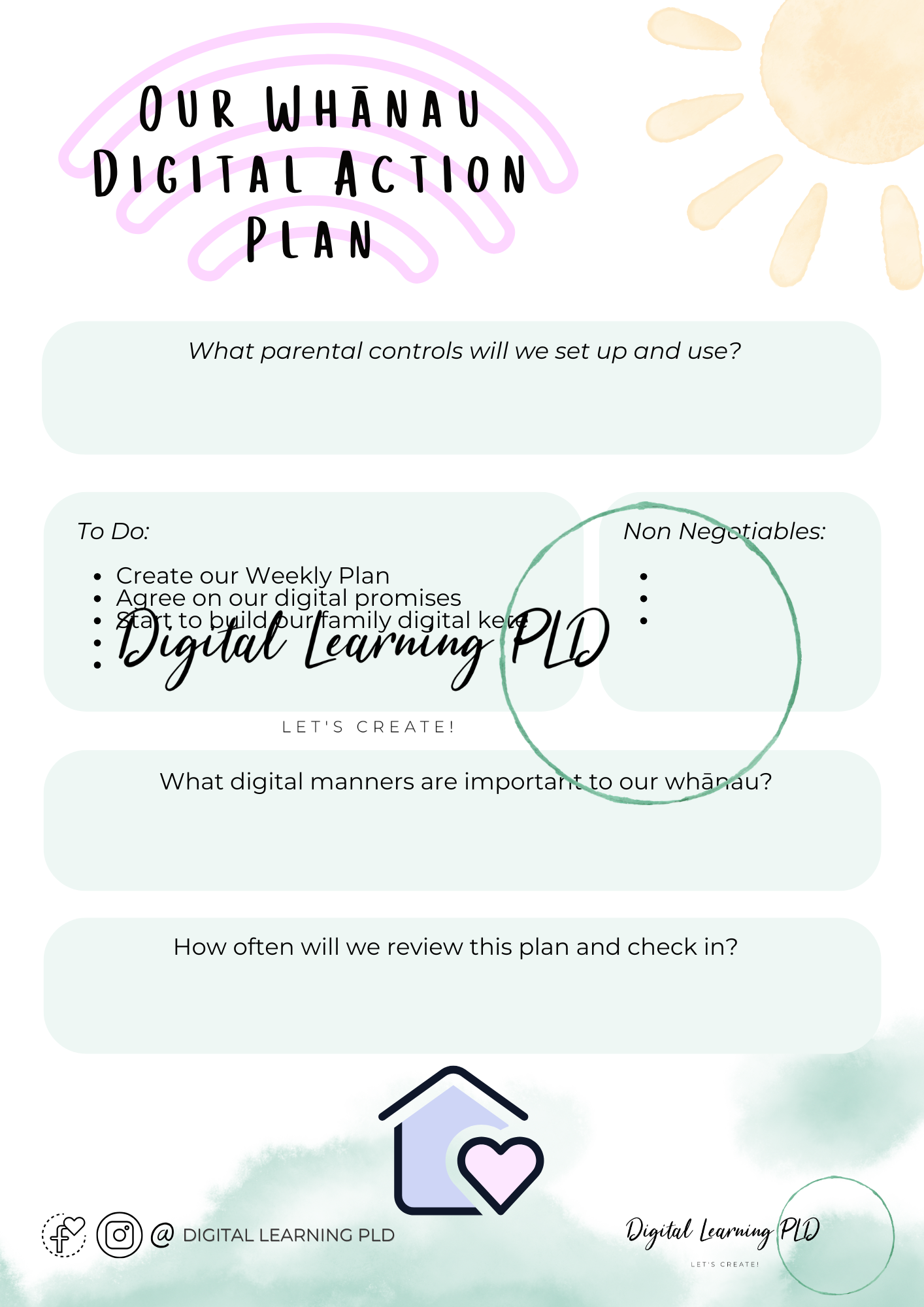 Family Action Plan - Start creating healthy habits