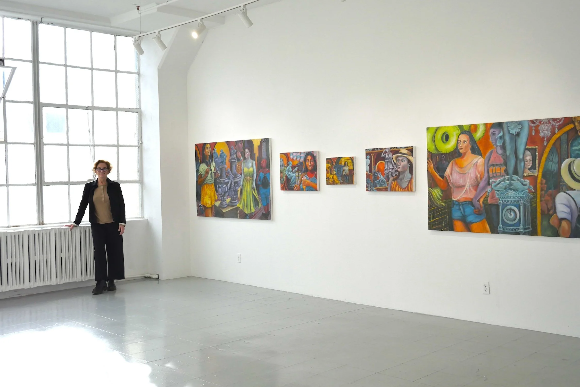 Heffron in gallery - Caroline Heffron.JPG