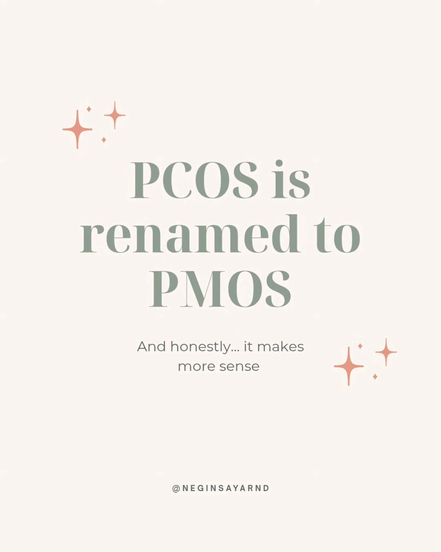The new proposed name for PCOS:
Polyendocrine Metabolic Ovarian Syndrome.

And honestly?
It reflects the condition much better.

Because for many women, this was never just about ovarian cysts &mdash; it&rsquo;s about insulin resistance, inflammation