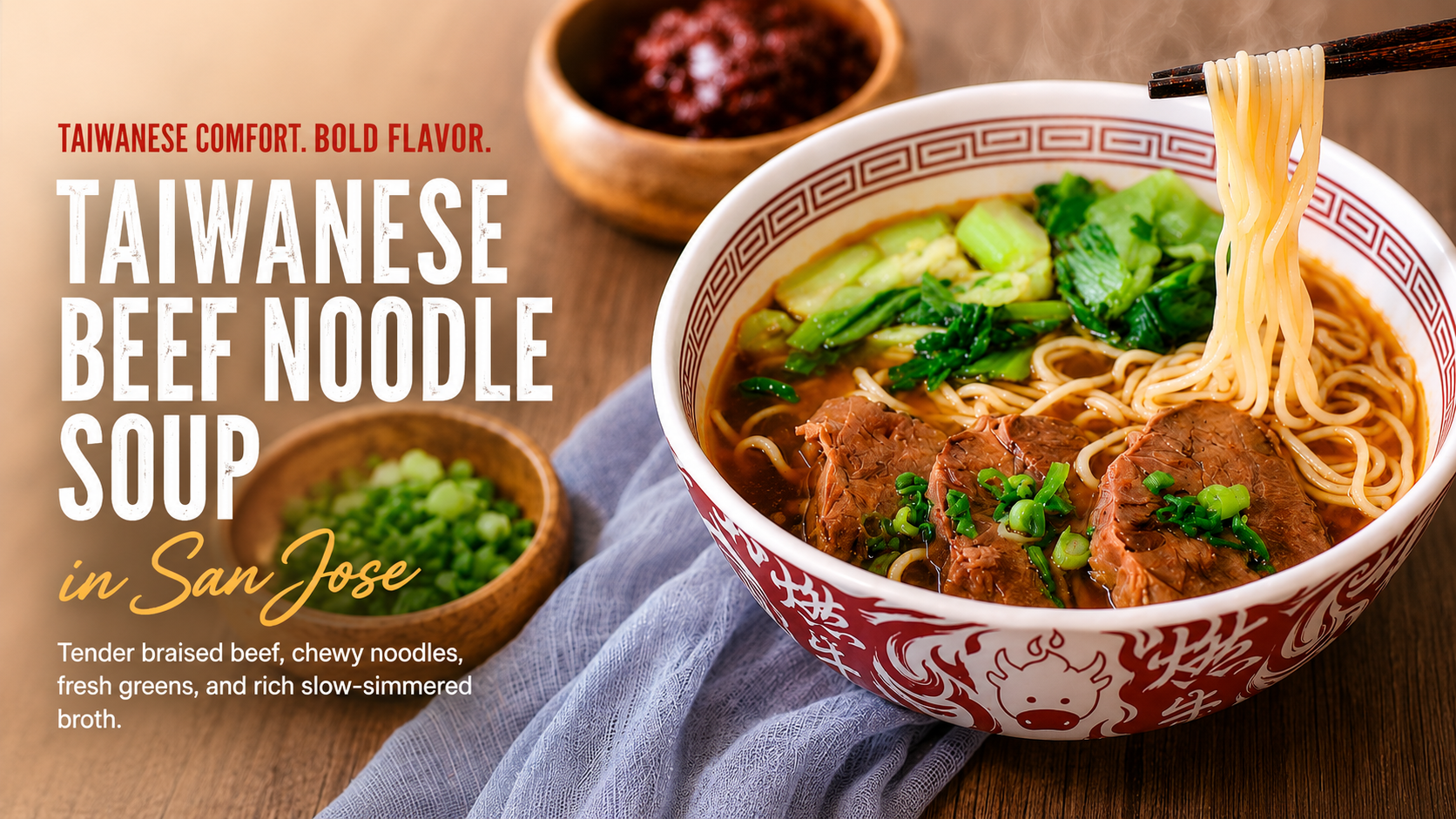 Taiwanese Traditional Beef Noodle Soup in San Jose