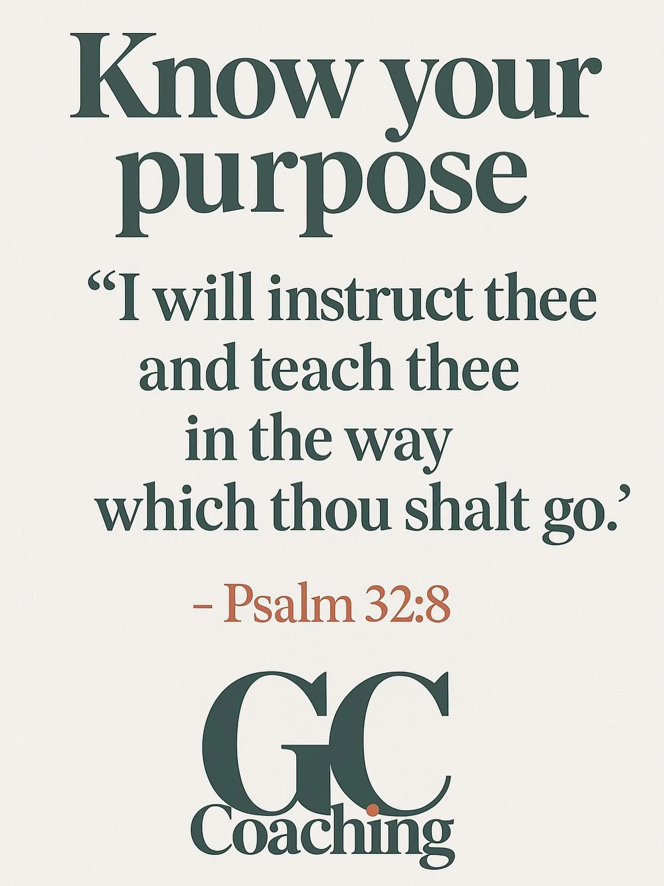 God gives direction. Psalm 32:8 says, &ldquo;I will instruct thee and teach thee in the way which thou shalt go.&rdquo; This is a promise that applies to your purpose and career path.

You can find your path by seeking His instruction and taking the 